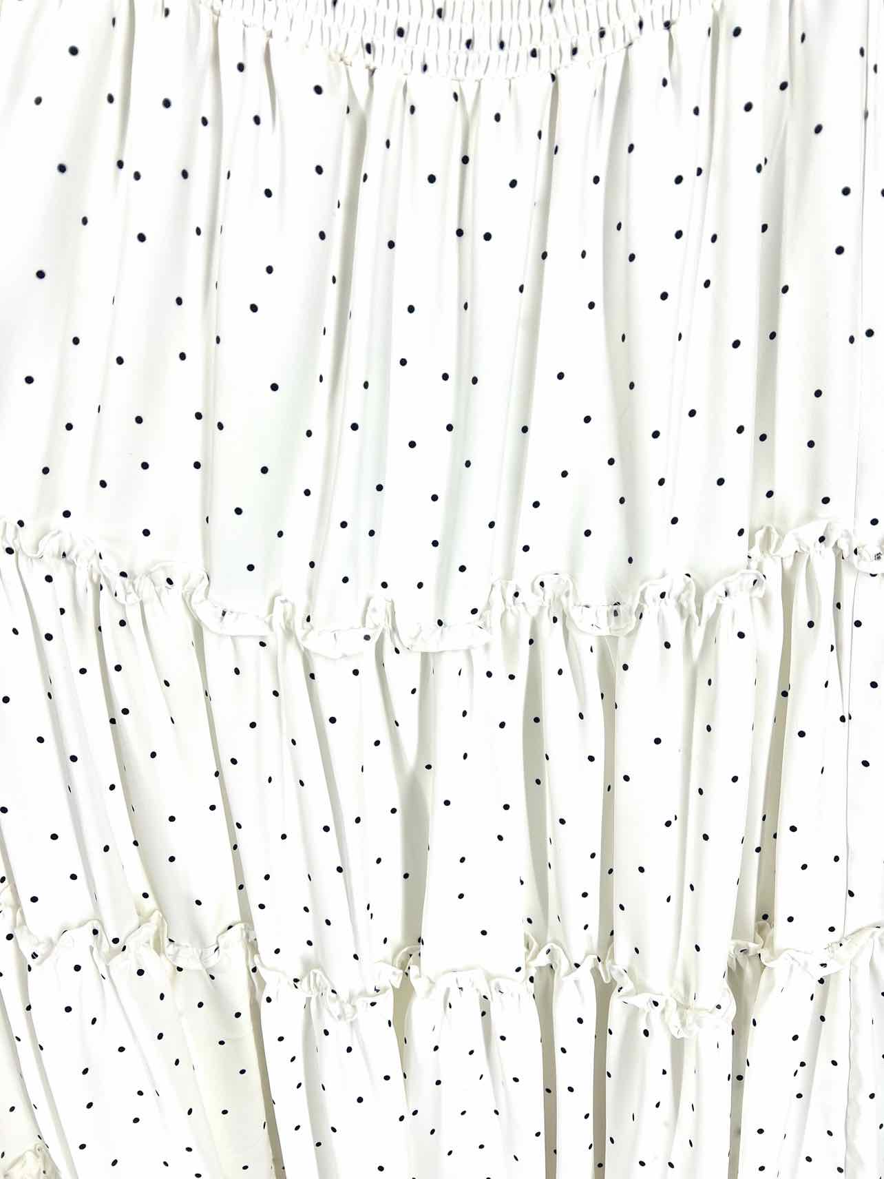 1. State Size L White/Black Polka Dot Tiered Dresses Dress Maxi - Image 2