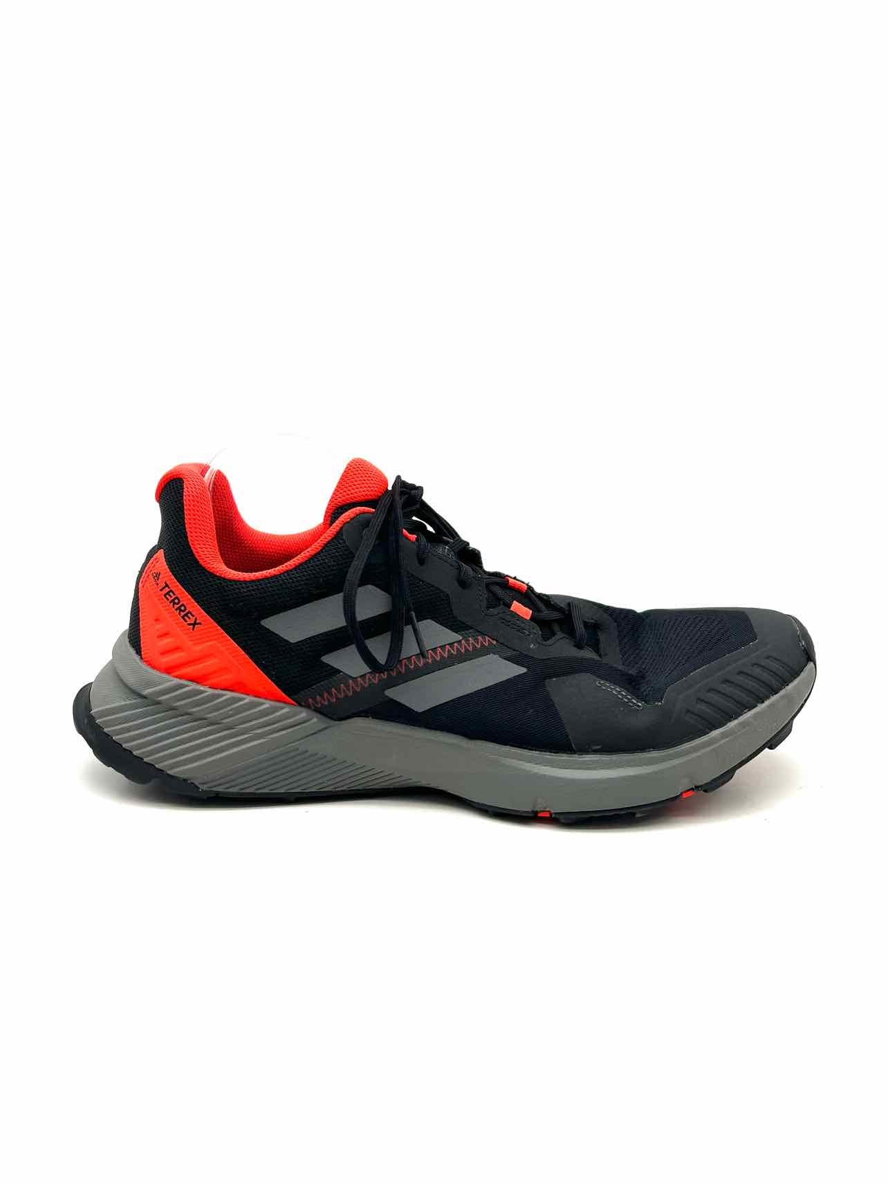 Adidas Size 13 Bk/Gry/Or Lace-Up Mesh Men's Shoes Sneakers- Men's - Image 5