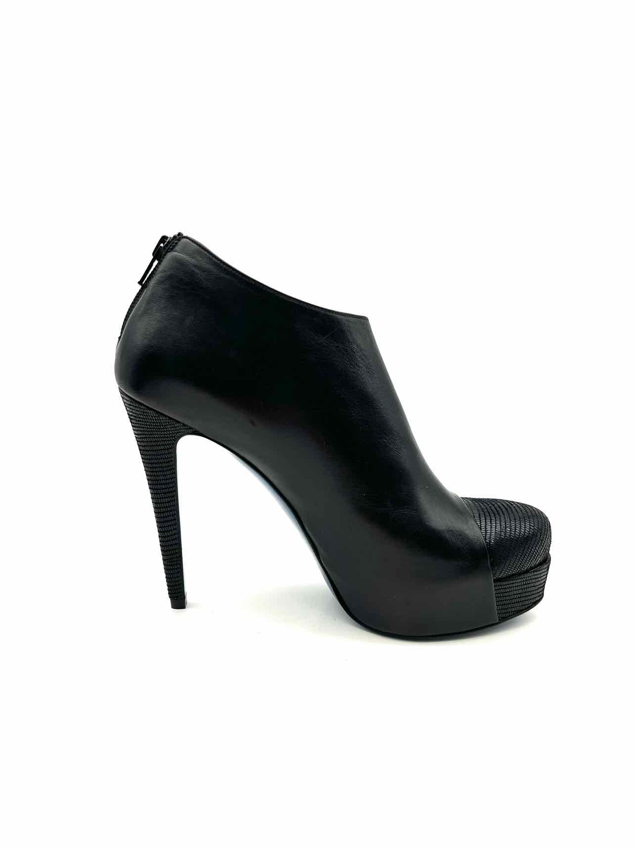 Alessandro Oteri Size 9.5? Black Reptile Leather AS IS Designer Shooties - Image 5
