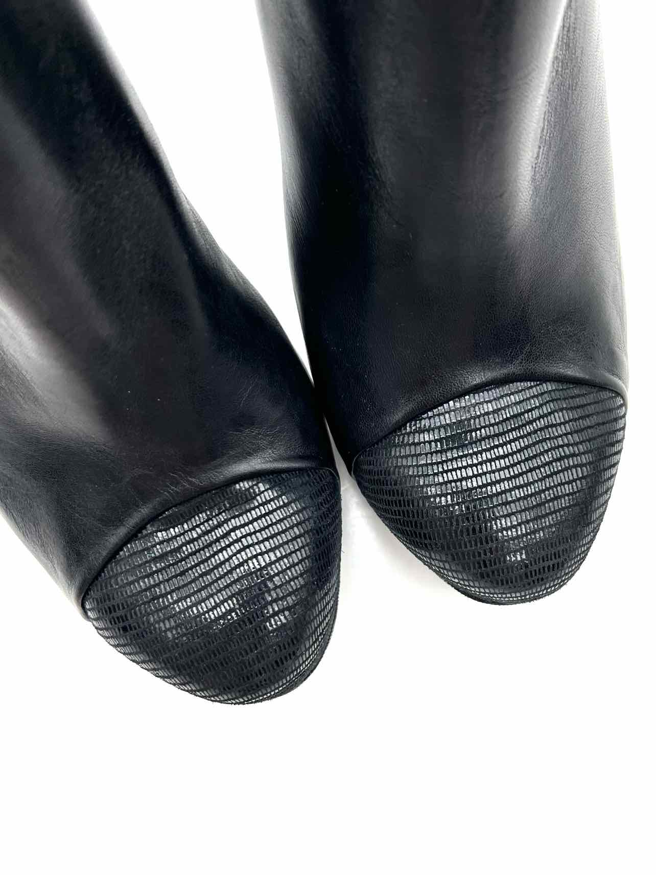 Alessandro Oteri Size 9.5? Black Reptile Leather AS IS Designer Shooties - Image 8