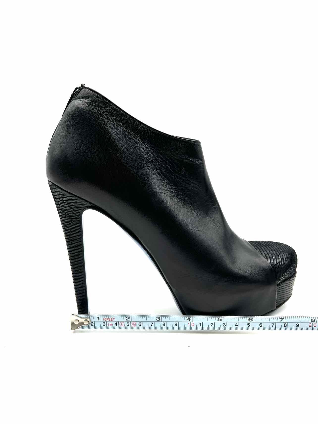 Alessandro Oteri Size 9.5? Black Reptile Leather AS IS Designer Shooties - Image 9