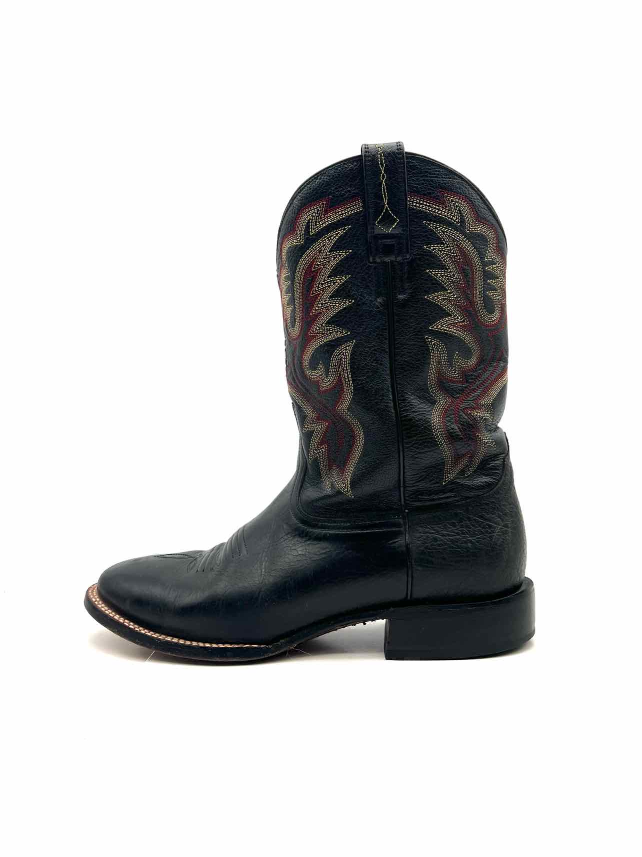 Ariat Size 12 Bk/Yw/Rd Stitched Leather Men's Shoes Boots- Men's - Image 3