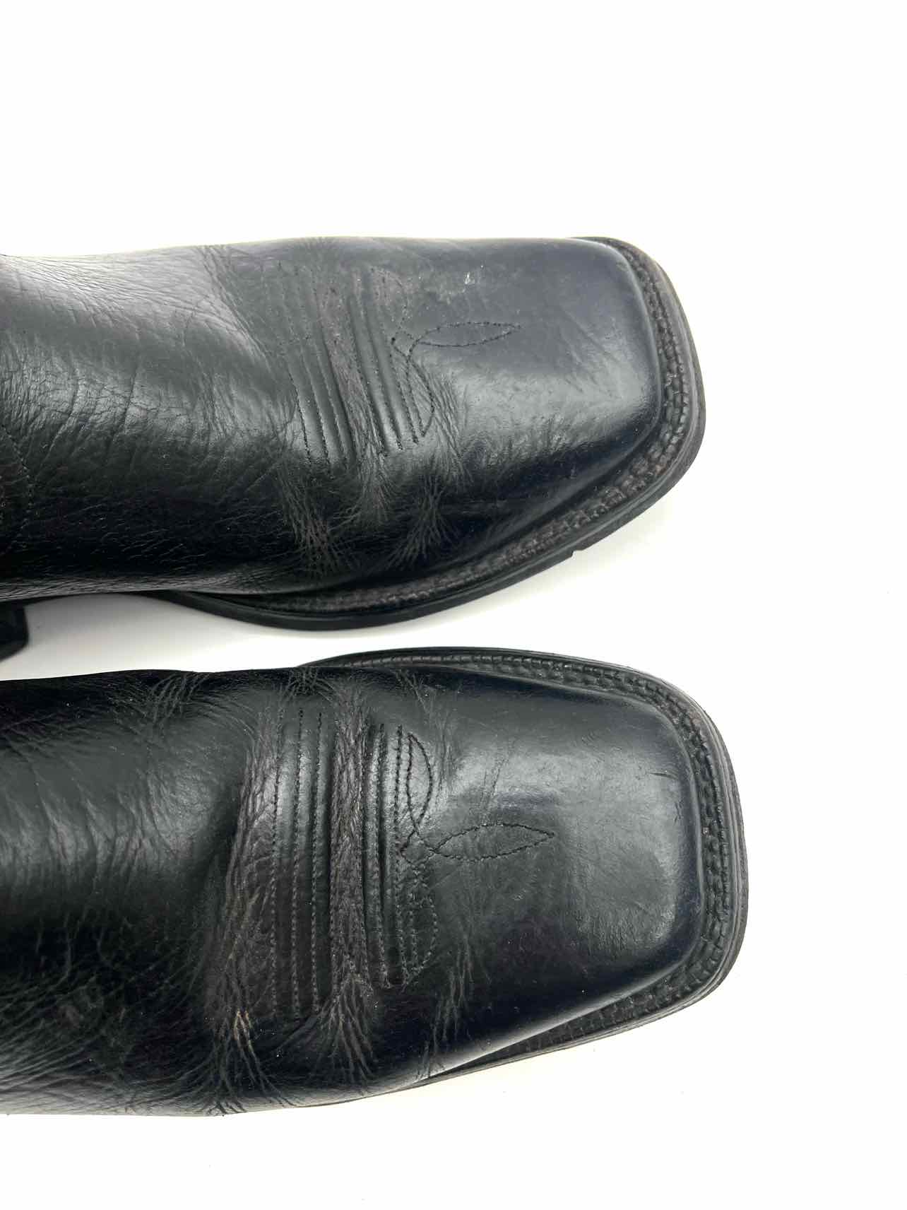 Ariat Size 9.5 Maroon/Black Embroidered Leather Men's Shoes Boots- Men's - Image 9