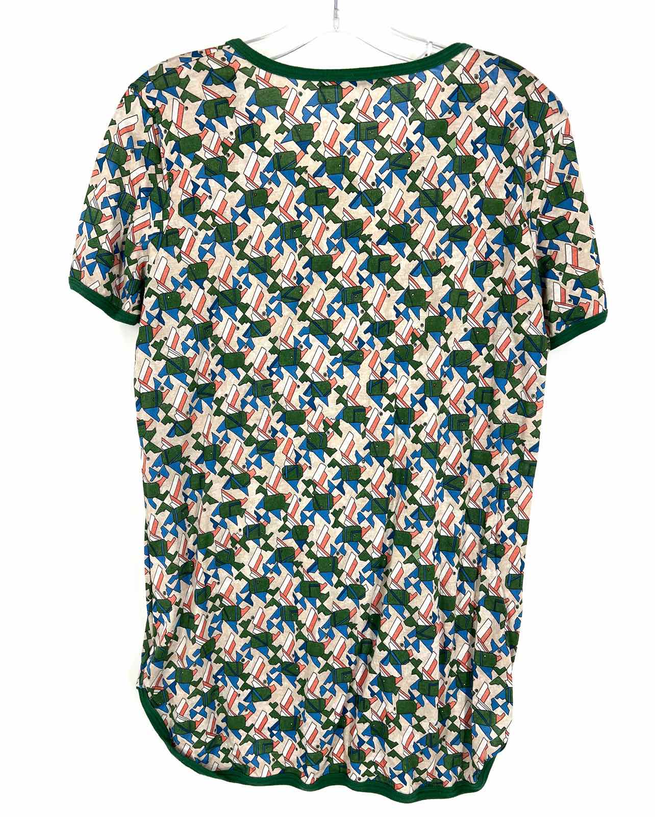 Balenciaga Size S ? Green/Multi Abstract Cotton Designer Top-Short Sleeve - Image 3