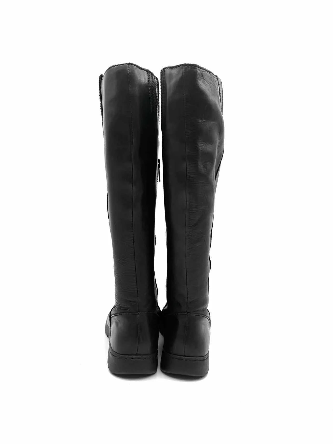 Born Size 6 Black Zipper Leather Shoes Boots - Image 3