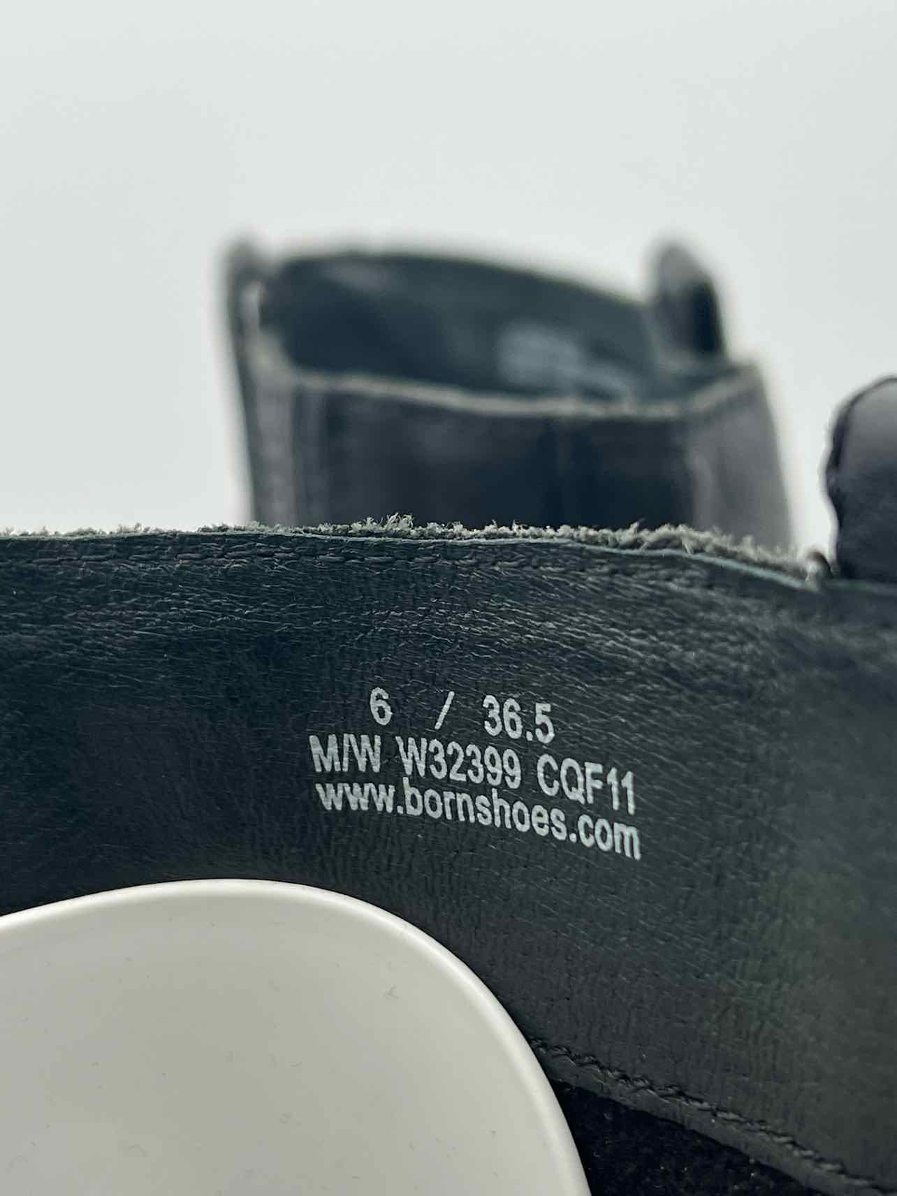 Born Size 6 Black Zipper Leather Shoes Boots - Image 7