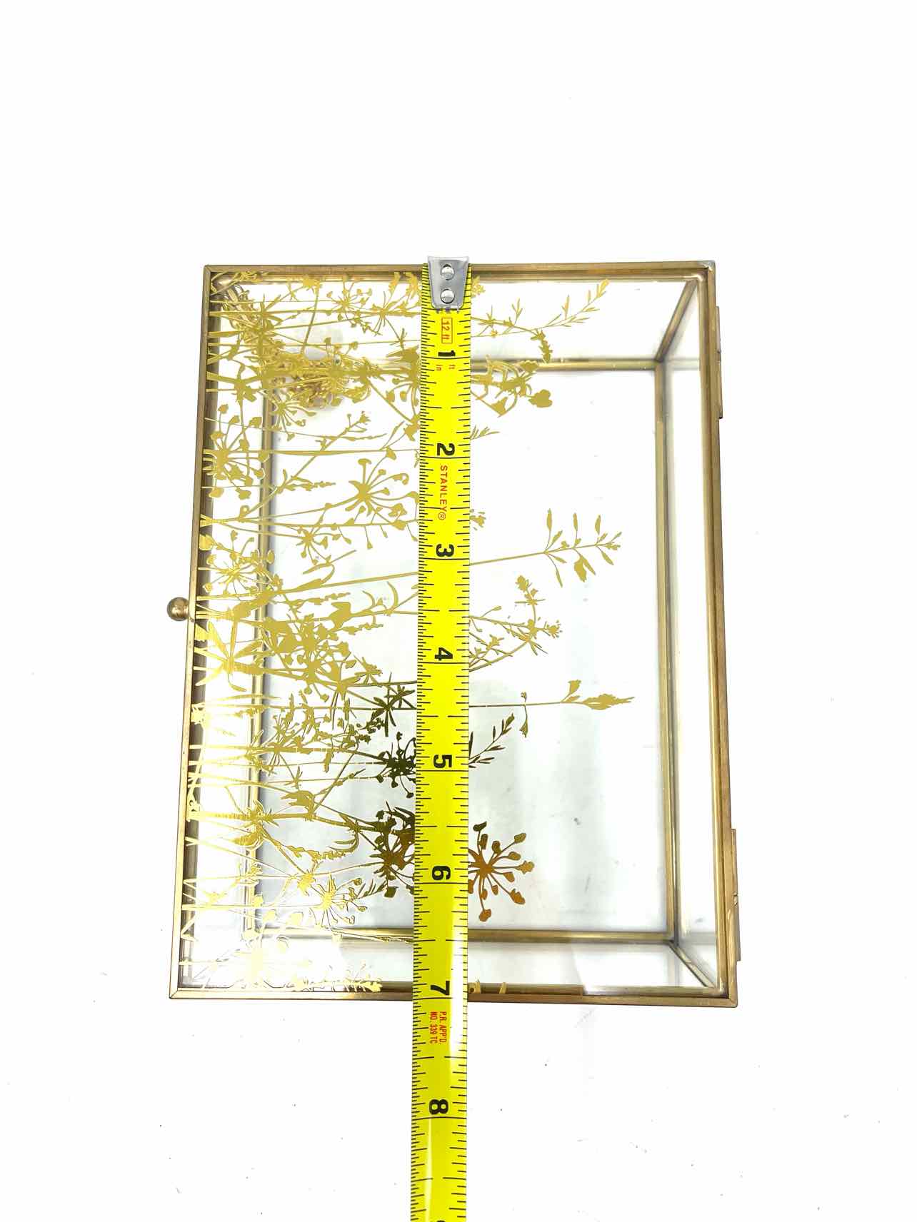 Clear/Gold Botanical Home Decor Trinket Box - Image 4