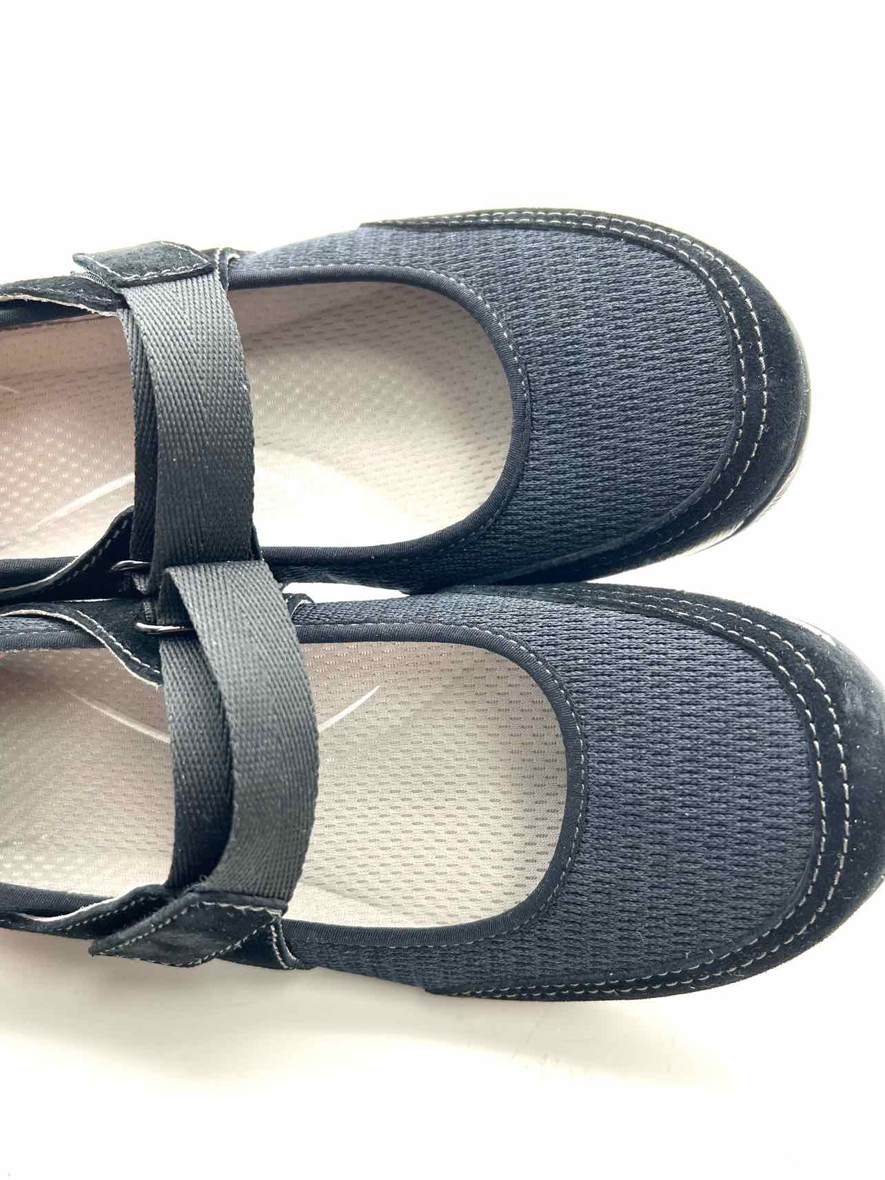 Dansko Size 9 Black/Charcoal Velcro Fabric/Suede Shoes Mary Janes - Image 5