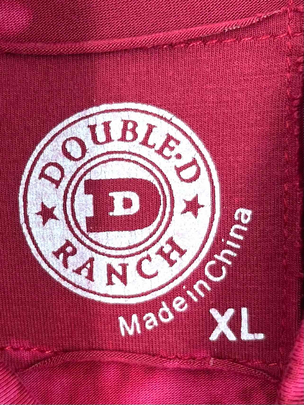 Double D Ranch Size XL Cranberry/Pink Mock Neck Tie Dye Designer Tunic - Image 3