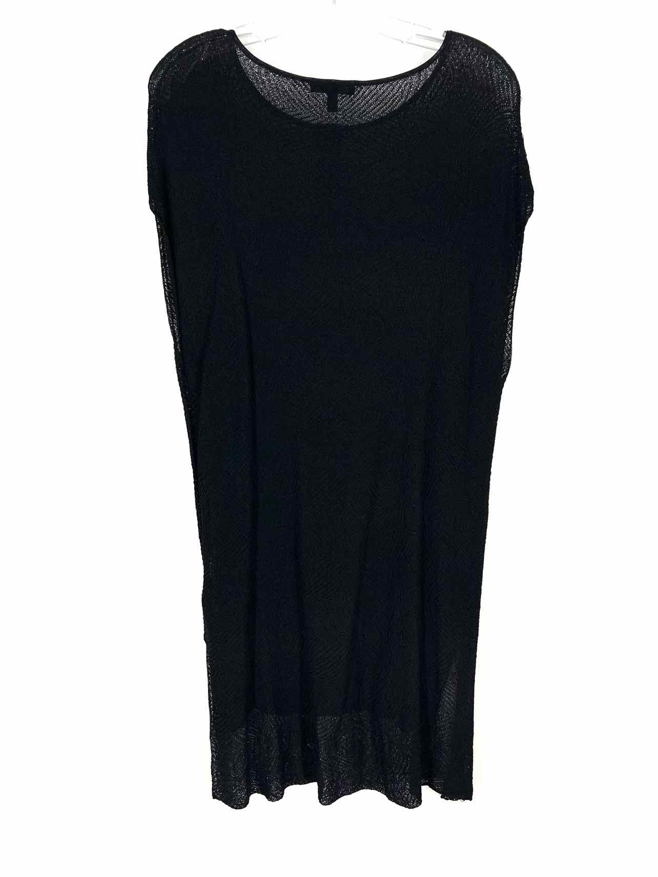 Eileen Fisher Size M Black Knit Viscose Blend Tops Tunic - Image 2