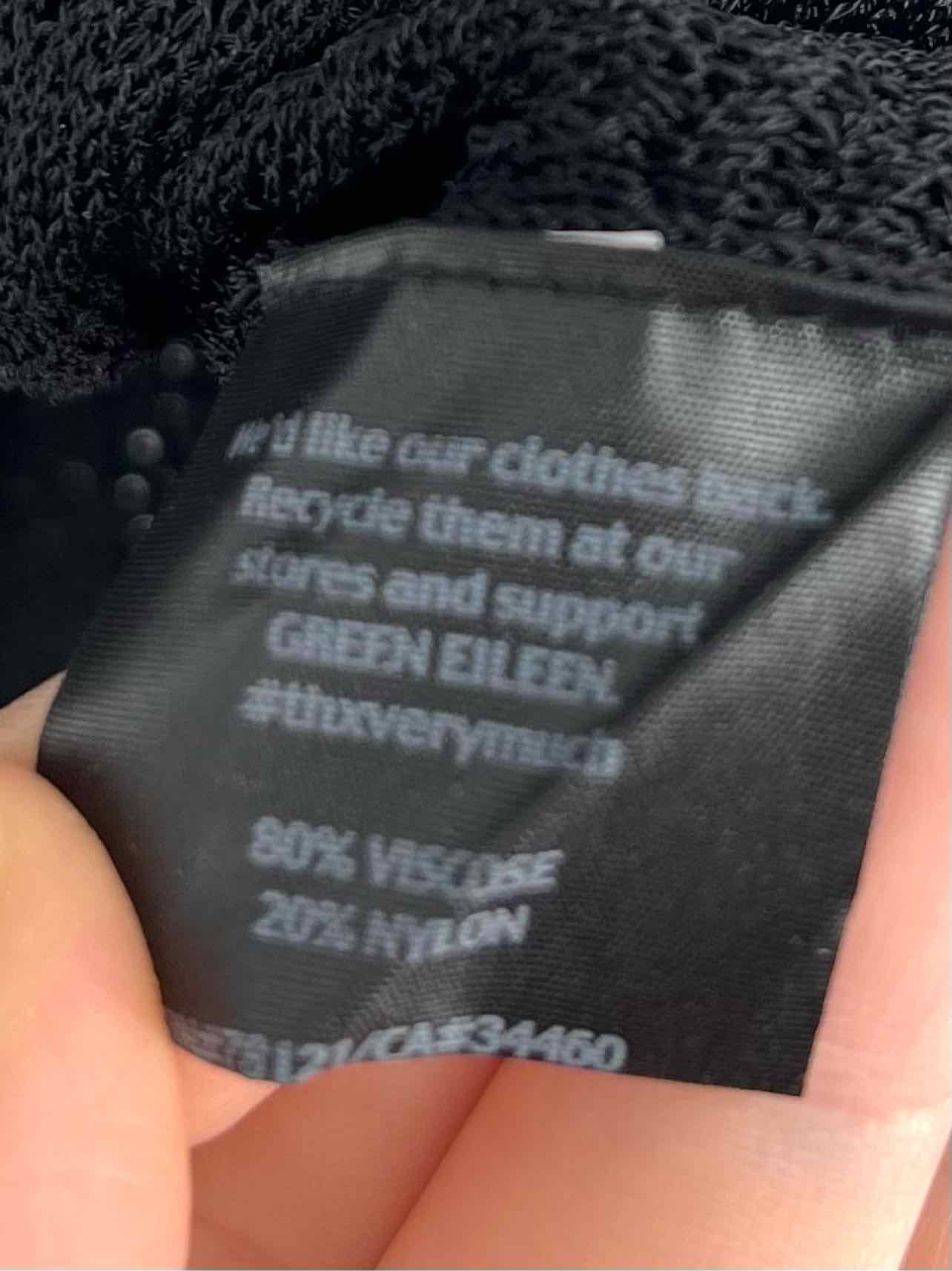Eileen Fisher Size M Black Knit Viscose Blend Tops Tunic - Image 4