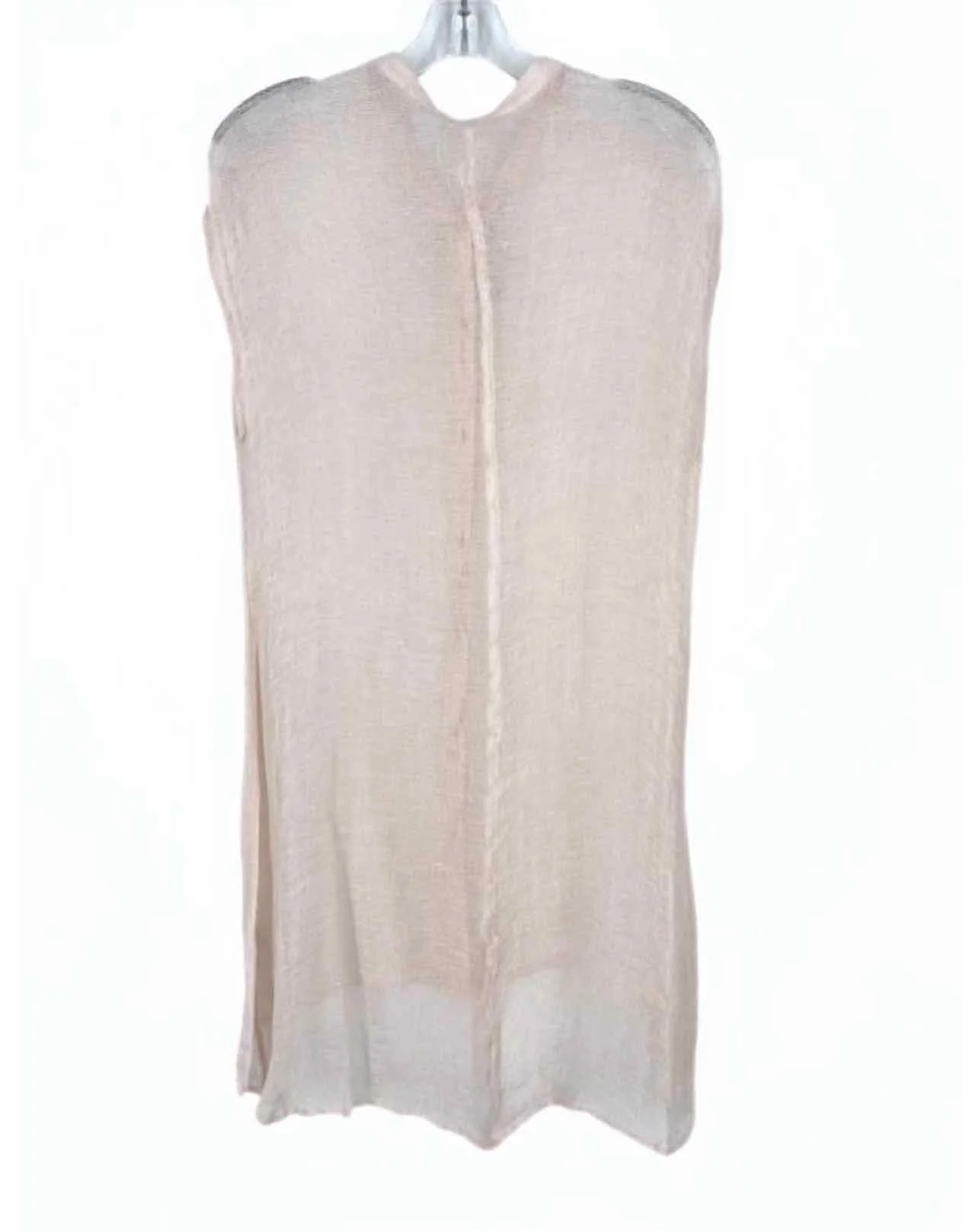 Eileen Fisher Size M Lt Pink Button-down Linen Blend Tops Tunic - Image 2