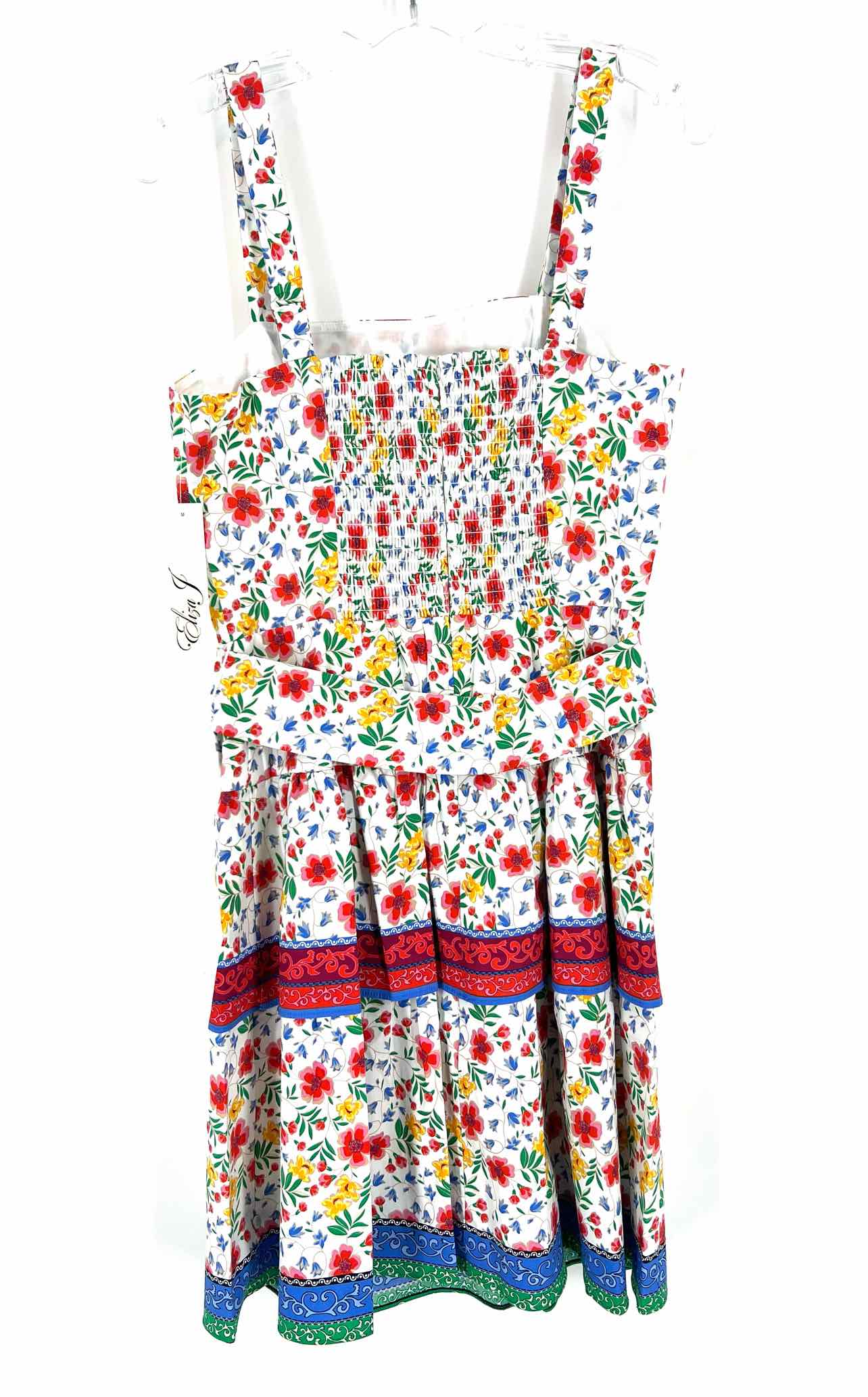 Eliza J Size 10 White/Multi Floral Pleated NEW Designer Dress - Image 2