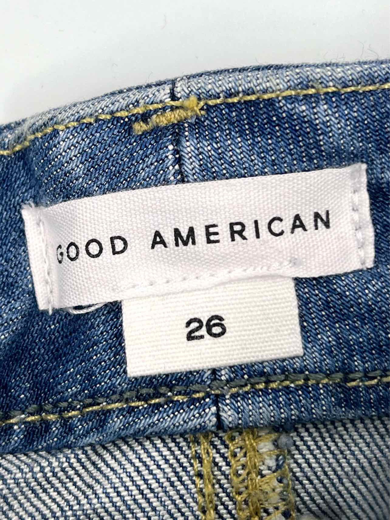 Good American Size 26 Denim Wide Leg Distressed NEW PLUS Jeans-Plus - Image 3