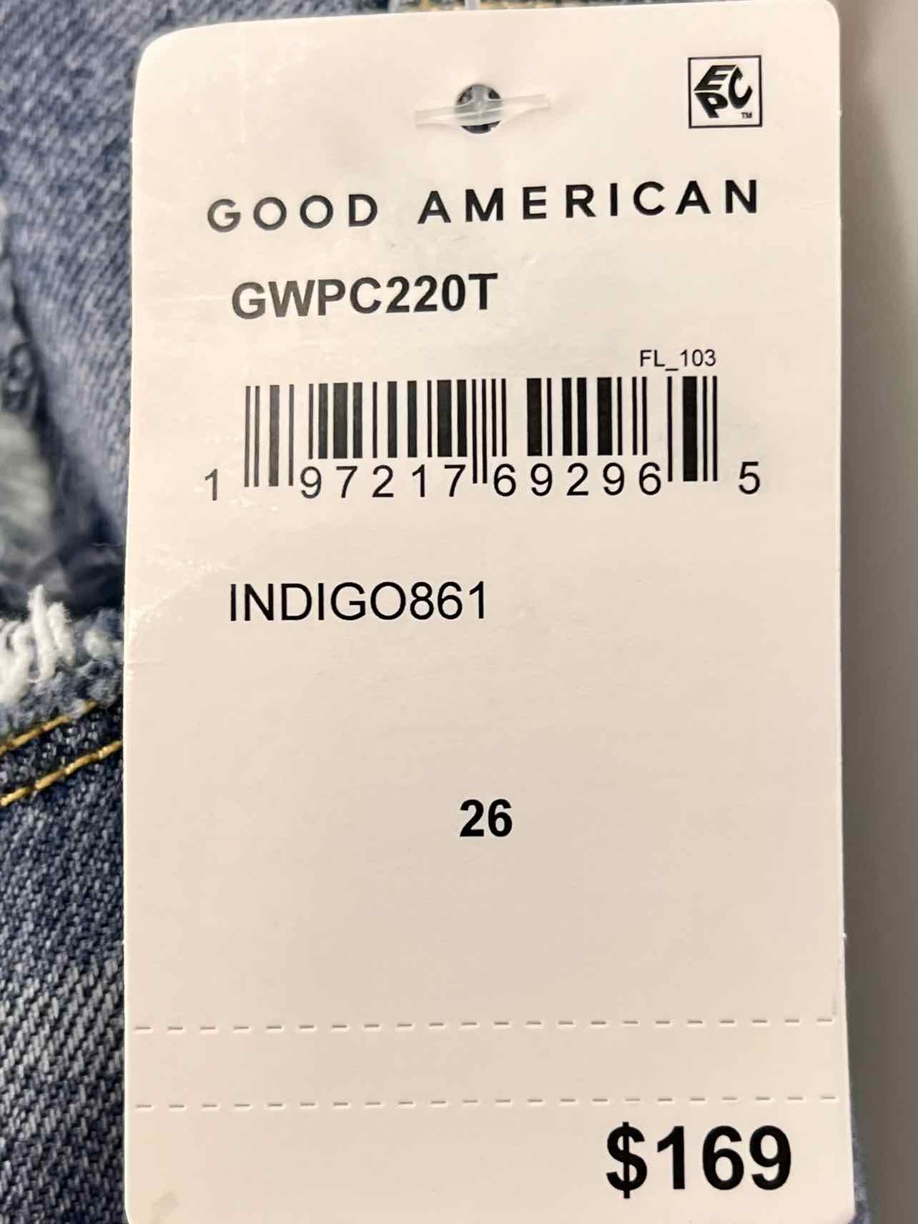Good American Size 26 Denim Wide Leg Distressed NEW PLUS Jeans-Plus - Image 4