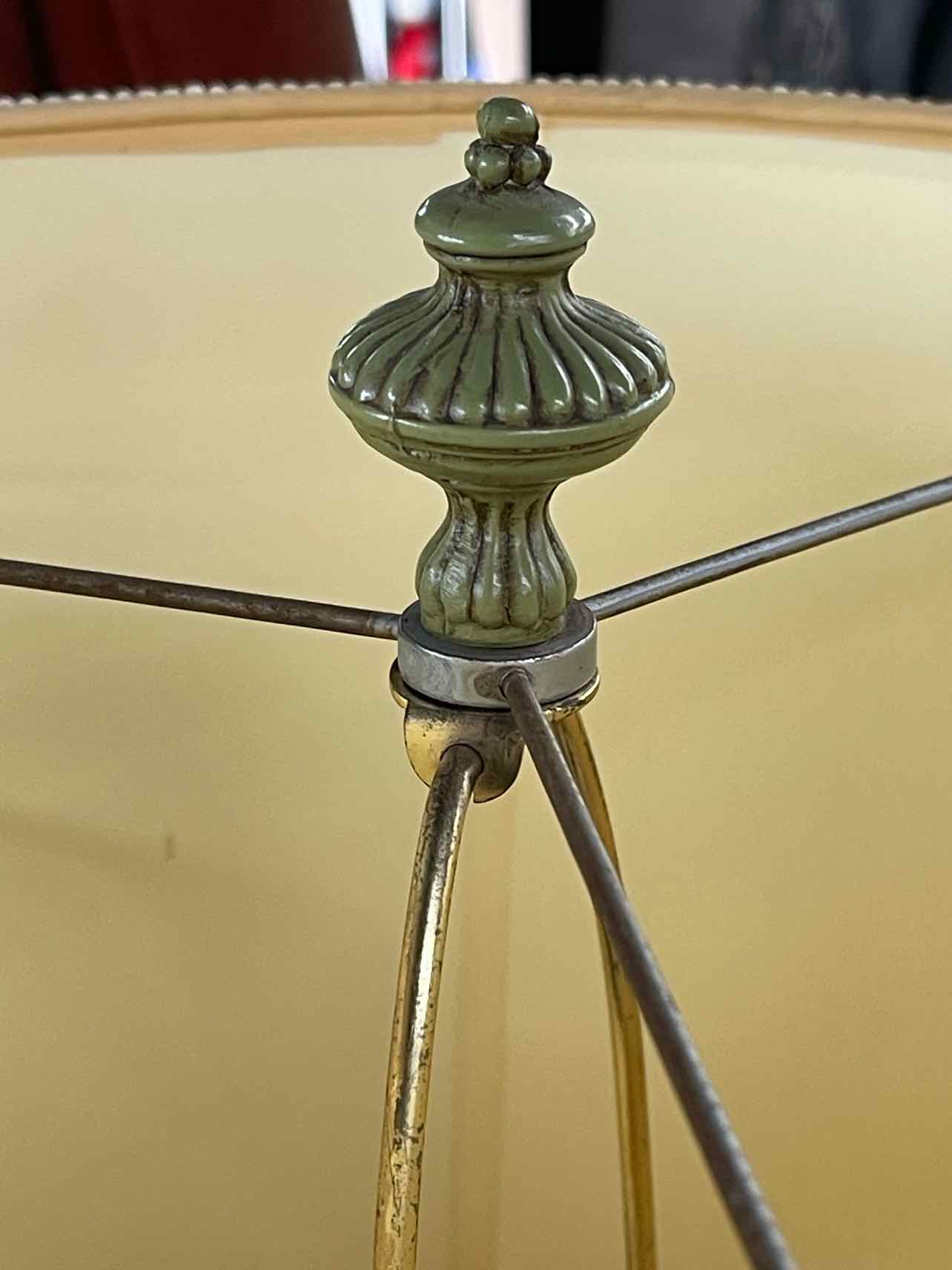Green/Beige Buffet Lamp Tall Home Decor Lamp - Image 5