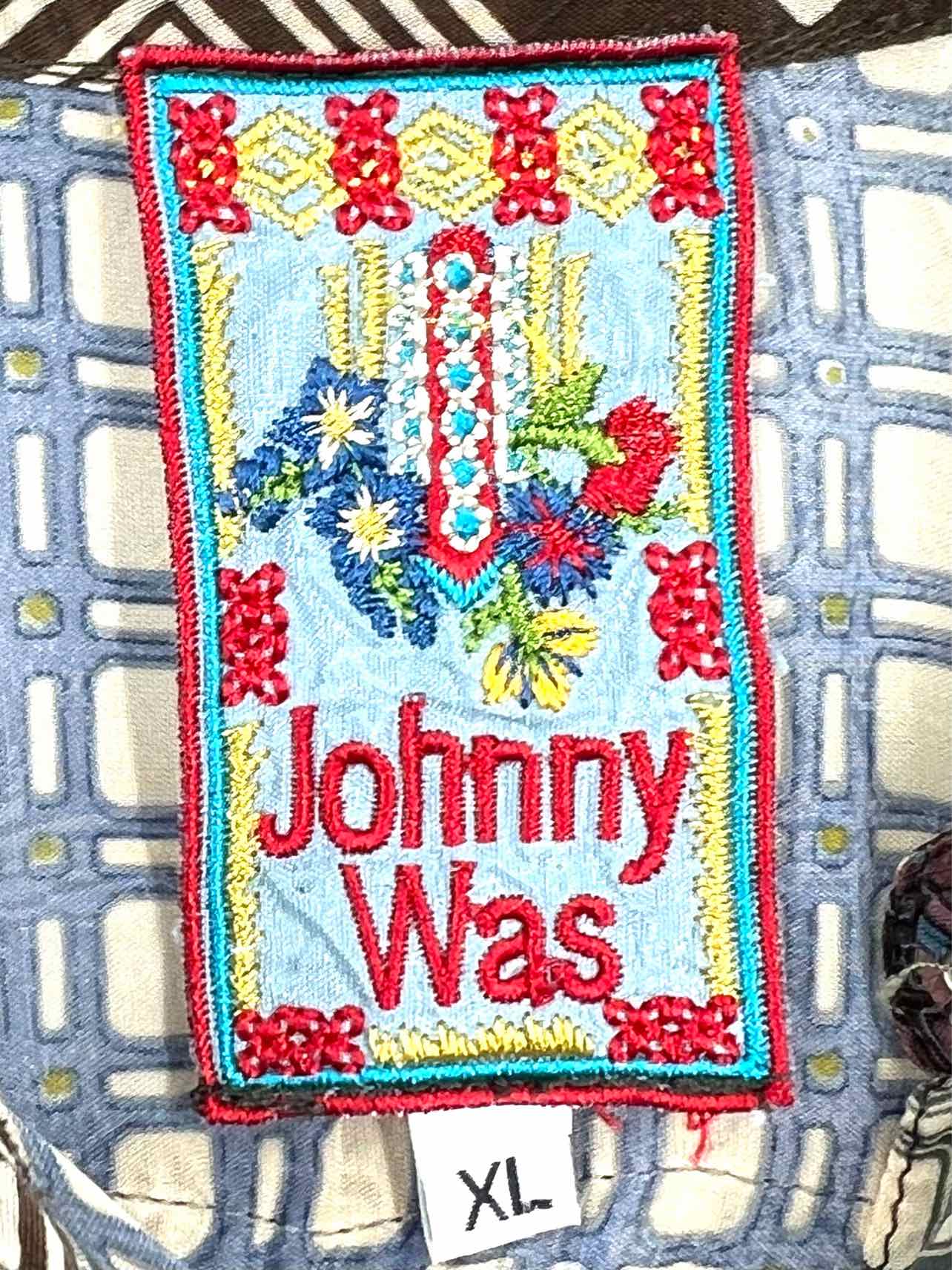 Johnny Was Size XL Mauve/Multi Multi-Print Rayon Designer Blouse - Image 3