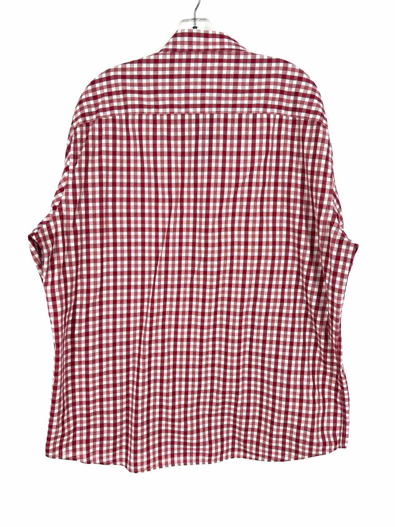 Johnston & Murphy Size XL Red/White Gingham Men's Shirt-Long Sleeve- Men's - Image 2