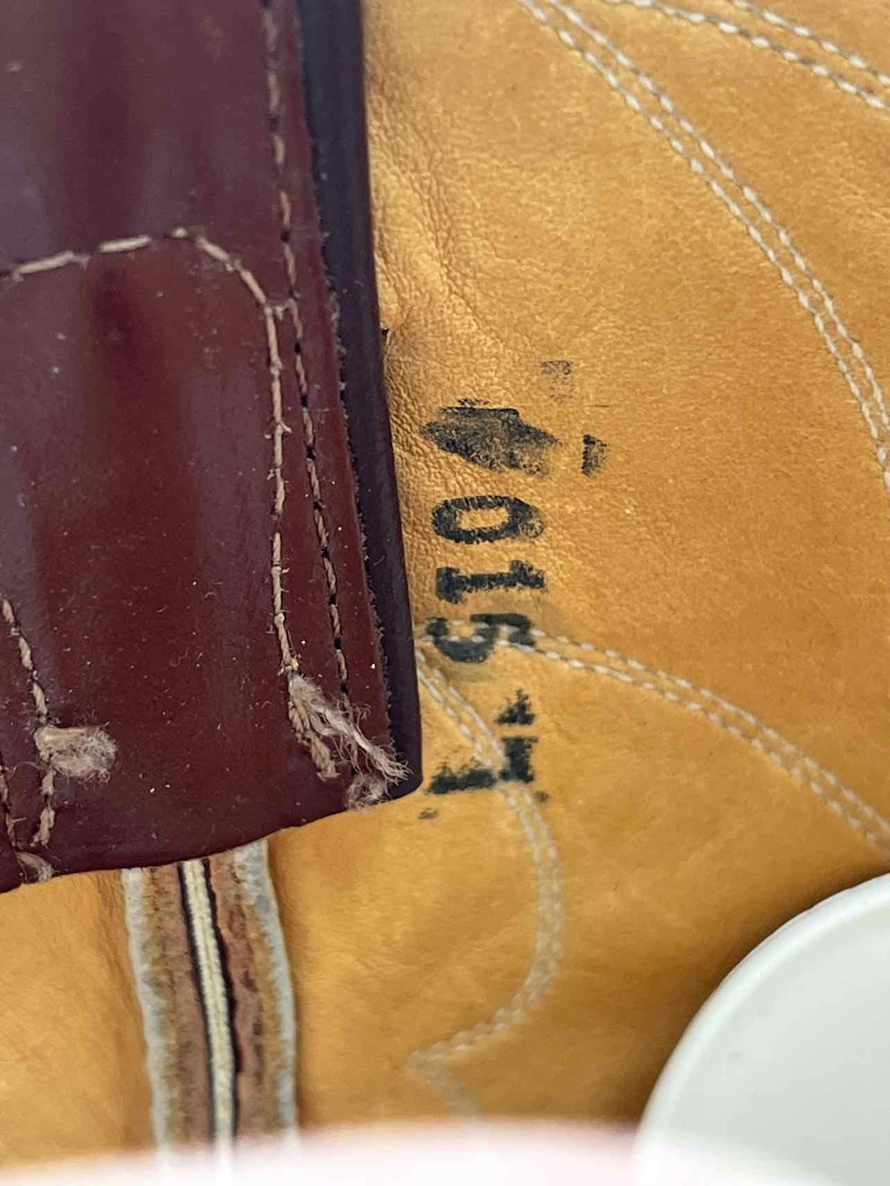 Justin Size 5 R Brown/Cream Butterflies Leather Vintage Designer Cowboy Boots - Image 7