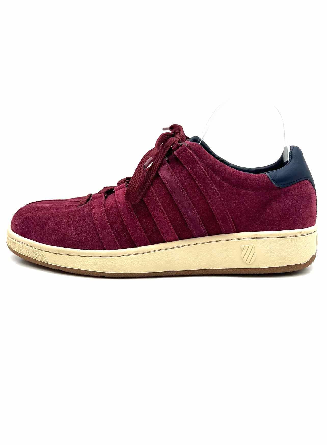 K Swiss Size 9.5 Maroon Suede Men's Sneakers- Men's - Image 3