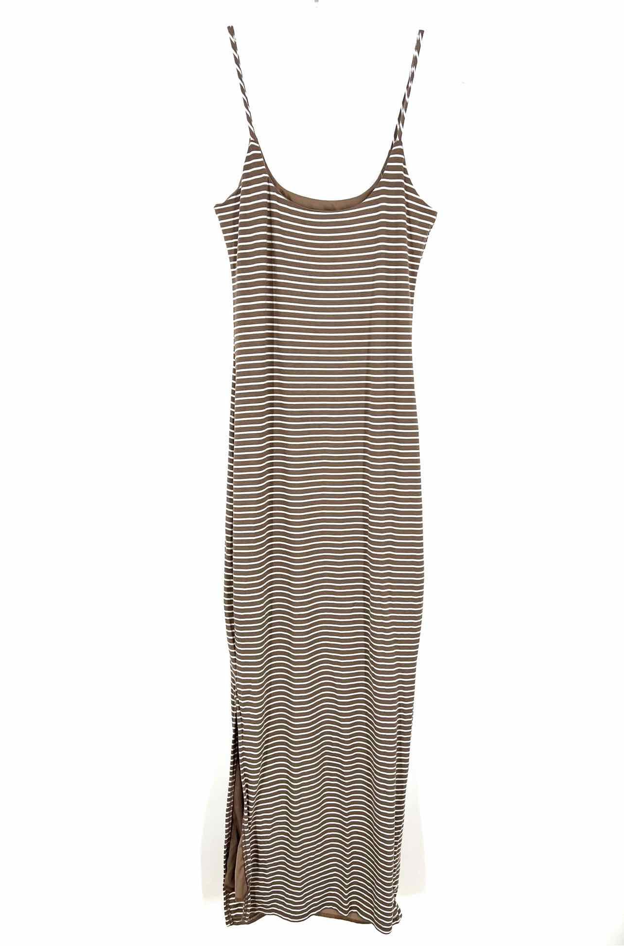 Kali Size S Taupe/White Stripe Dresses Dress Maxi - Image 2
