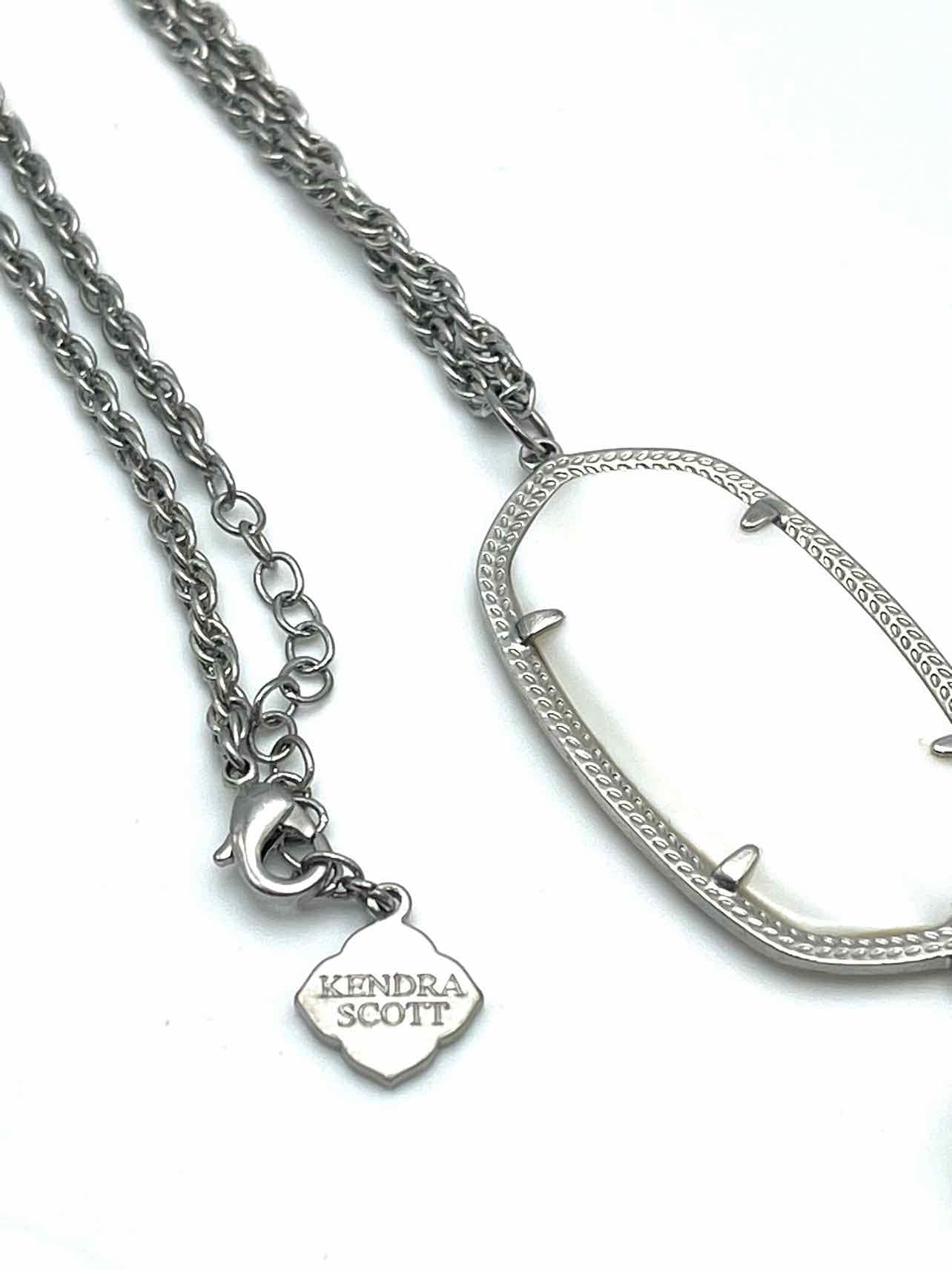 Kendra Scott Silver/White Pendant Tassel Jewelry Necklace - Image 5