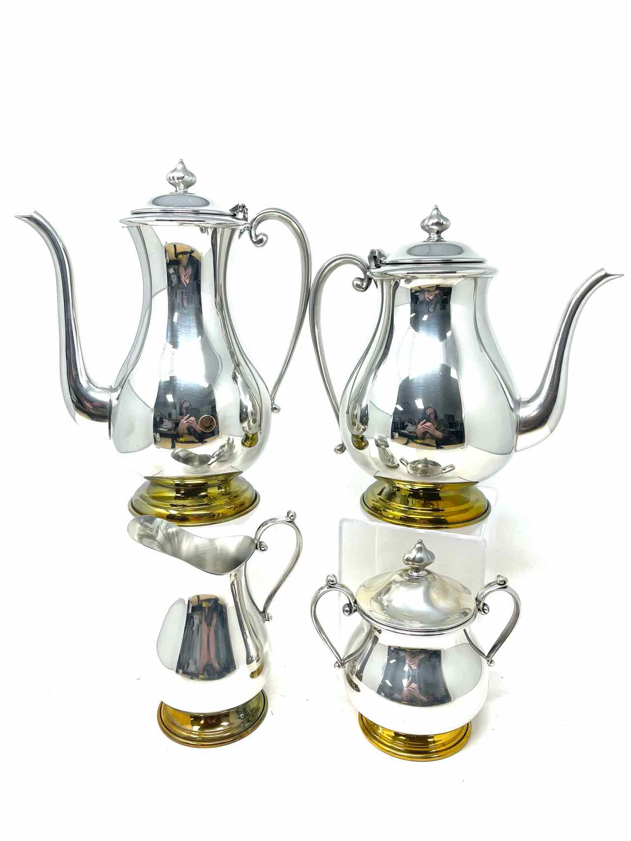 Kirk Stieff Silver/Gold Home Decor Tea Set