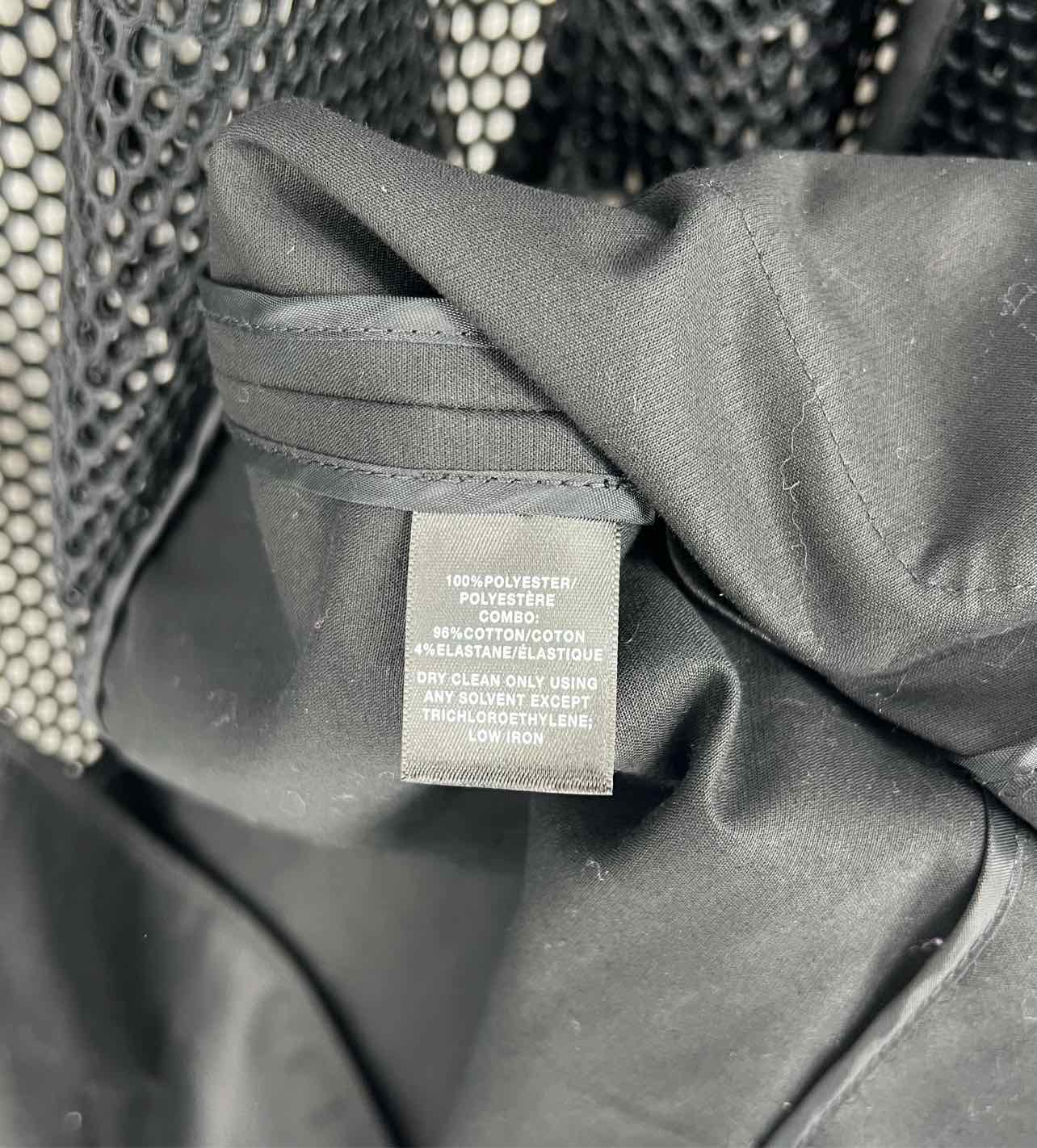 Lafayette 148 Size XL Black Blocked Mesh Designer Cardigan - Image 4