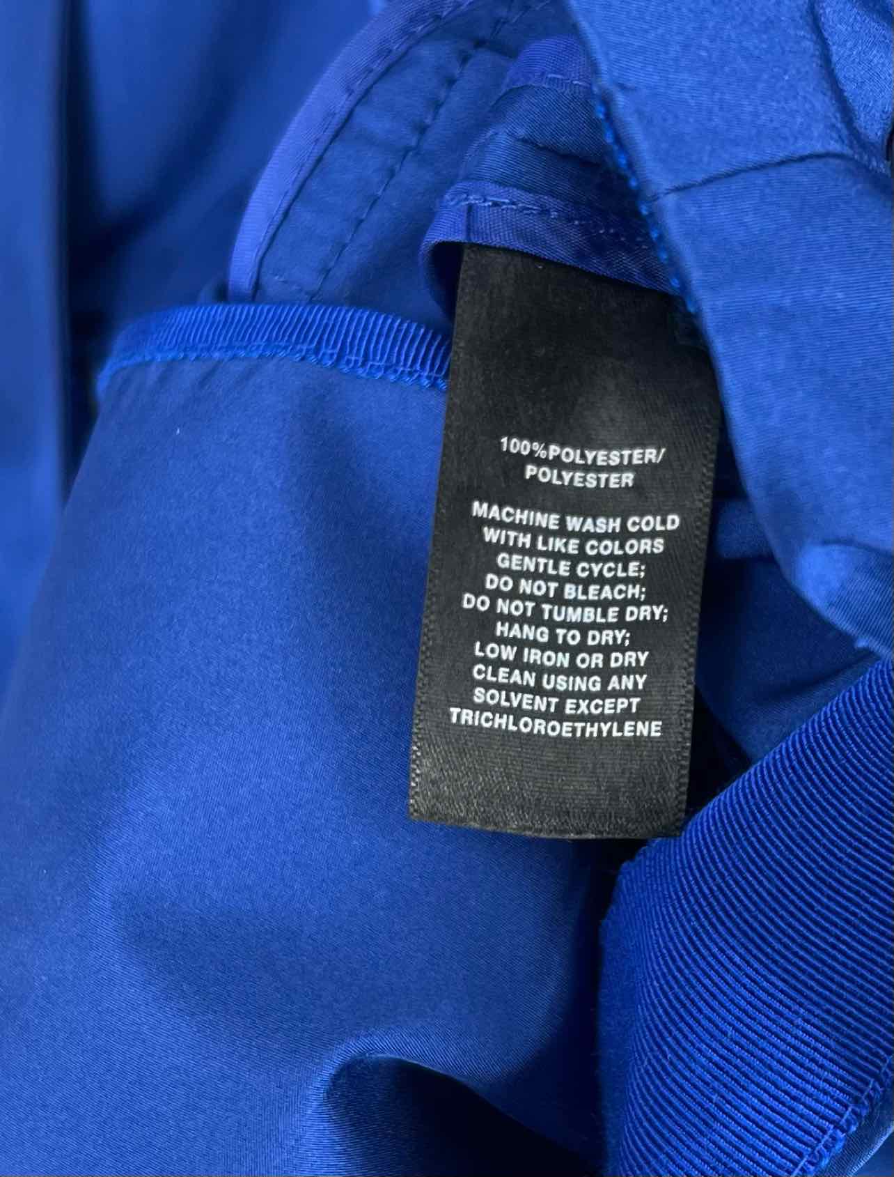 Lafayette 148 Size XL Cobalt Solid Cinched Designer Jacket - Image 4