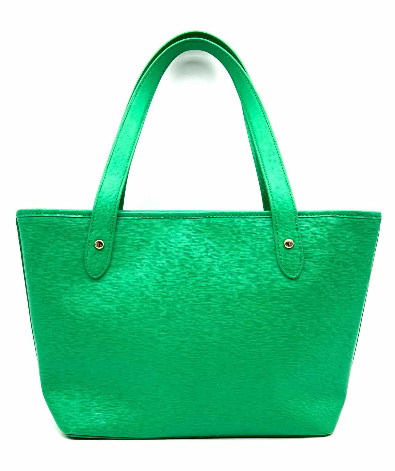 Lauren Ralph Lauren Kelly Green Saffiano Leather Designer Tote - Image 2