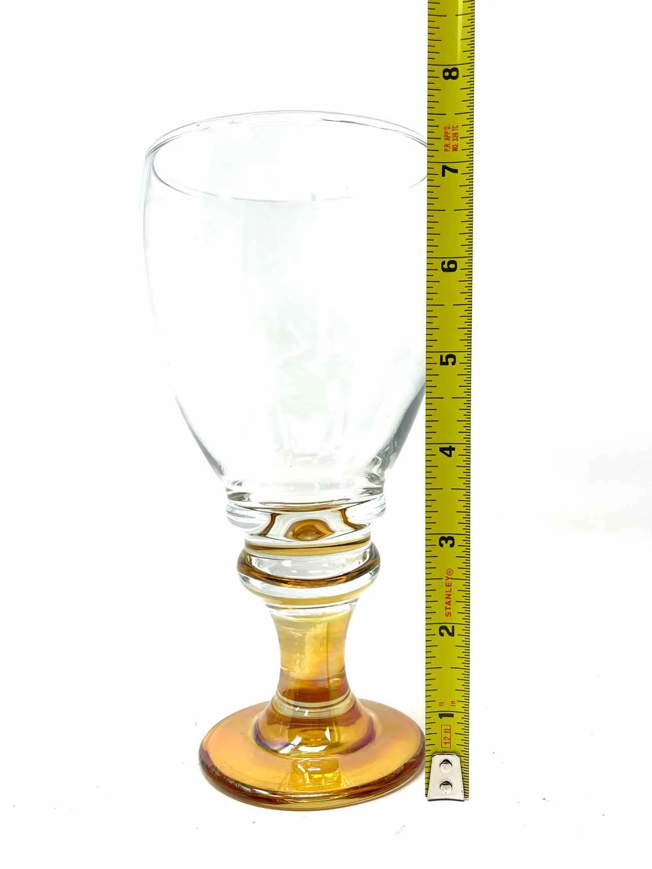 Libby Amber/Clear Home Decor Goblet - Image 5