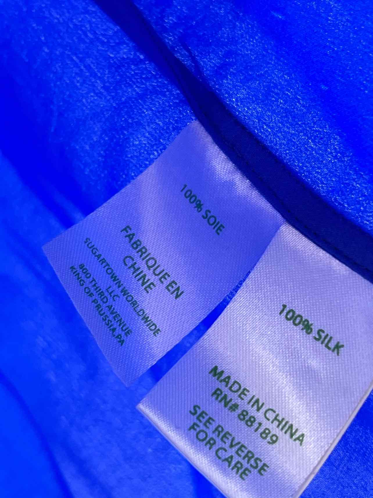 Lilly Pulitzer Size S Blue Button(s) Silk Tops Top-Long Sleeve - Image 2