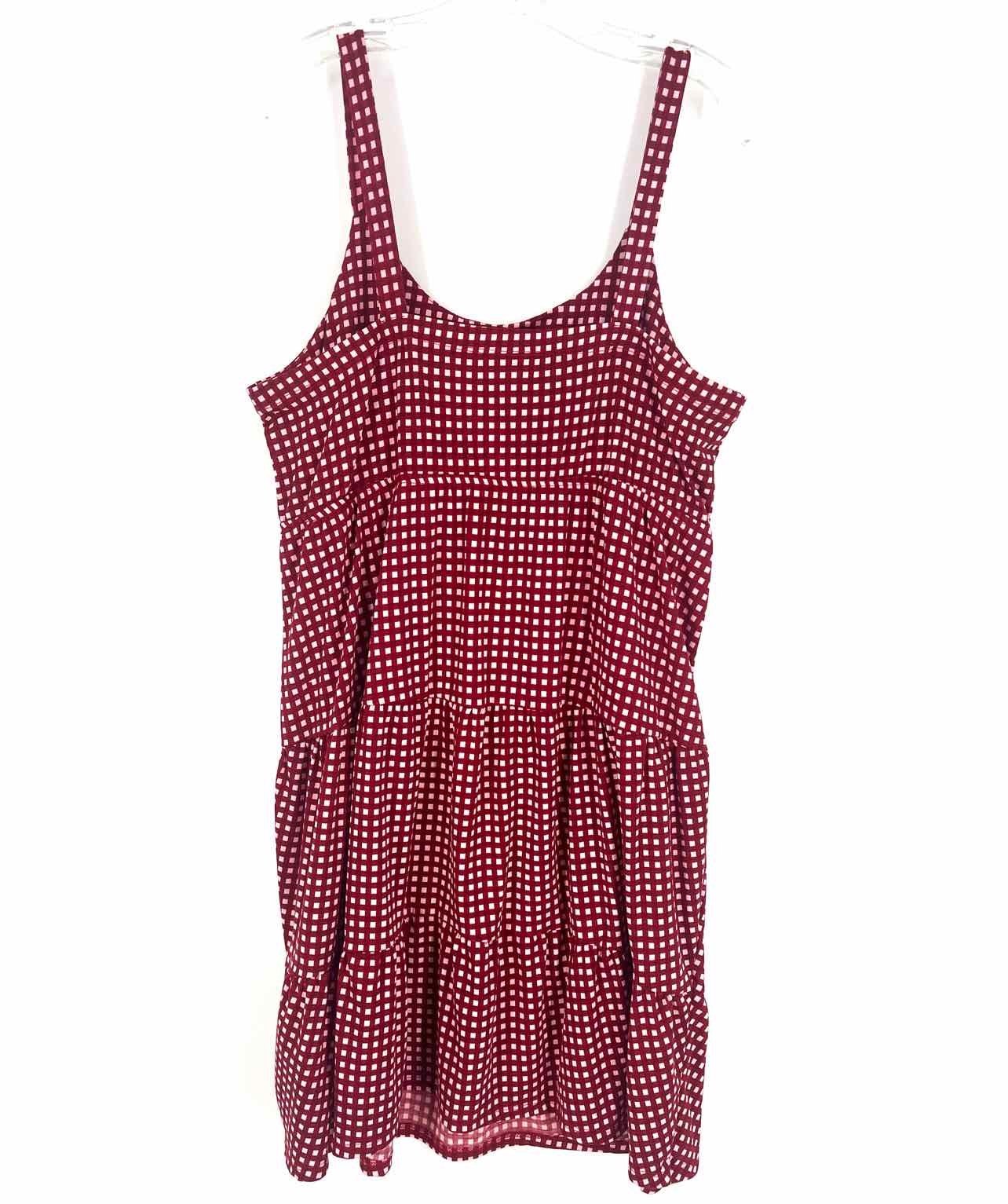 LuLaRoe Size L Red/Pink Gingham Tiered Dresses Dress - Image 2