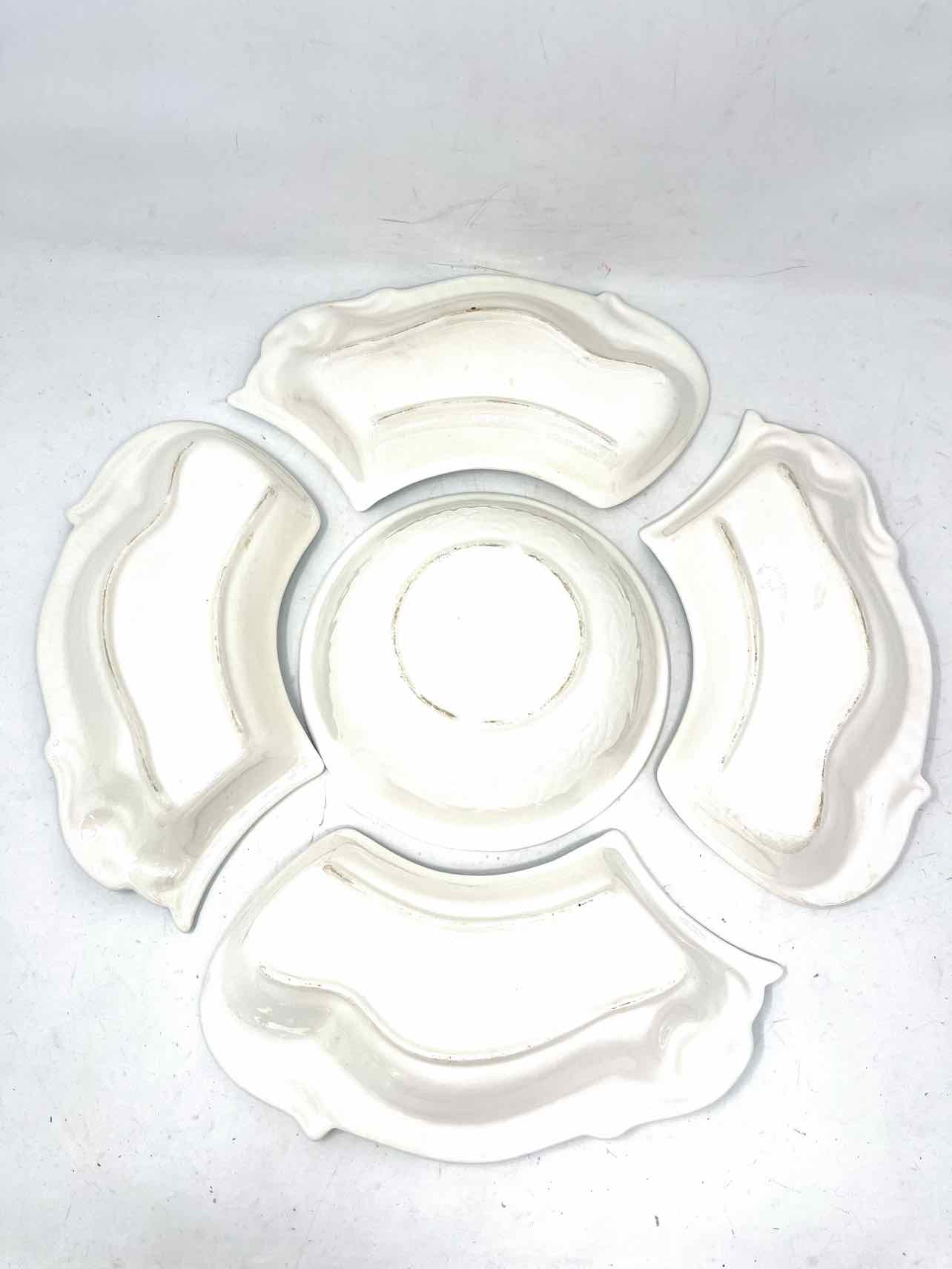 Maurice of California Lt Blue/White Pearlescent Home Decor Divided Dish - Image 3