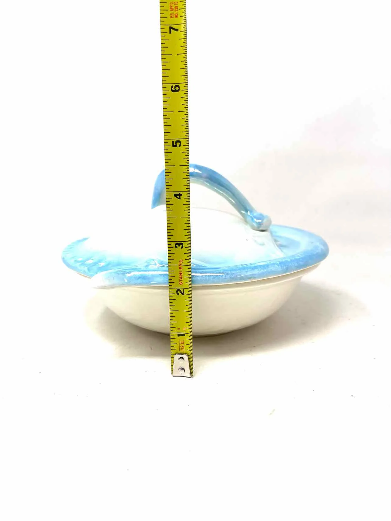 Maurice of California Lt Blue/White Pearlescent Home Decor Divided Dish - Image 6
