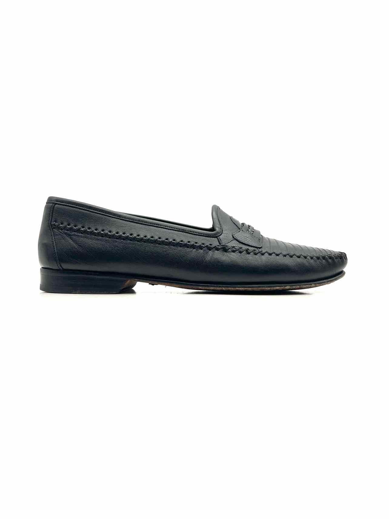 Mezlan Size 8.5 Black Reptile Leather Men's Shoes Loafers- Men's - Image 5