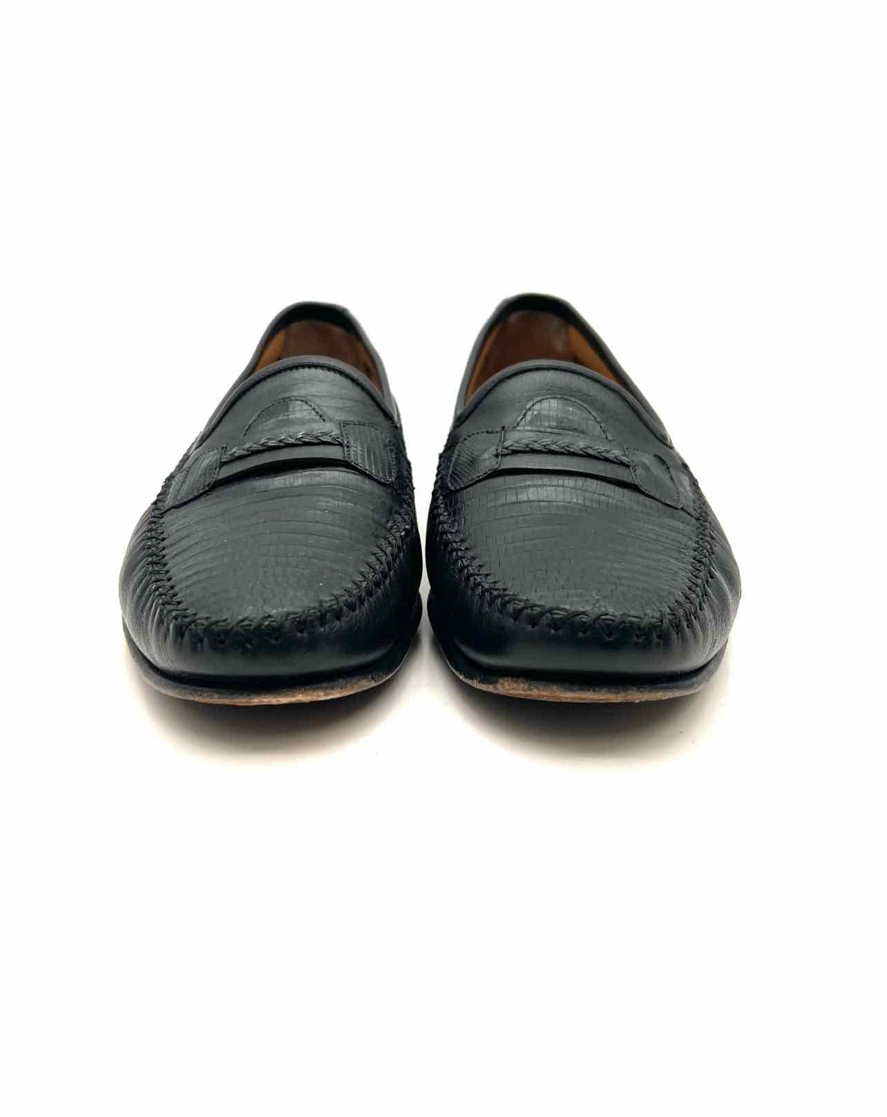 Mezlan Size 8.5 Black Reptile Leather Men's Shoes Loafers- Men's - Image 6