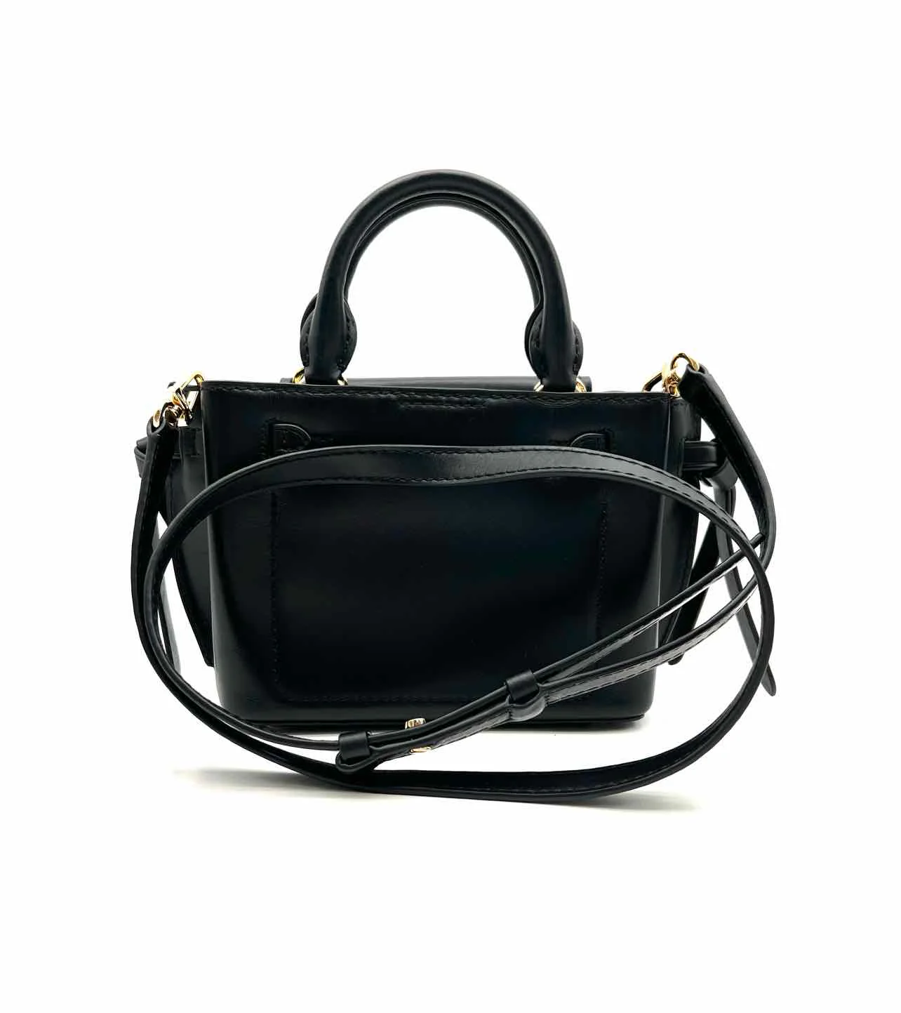 Michael Michael Kors Black/Gold Backpack Chain Leather Designer Satchel - Image 2