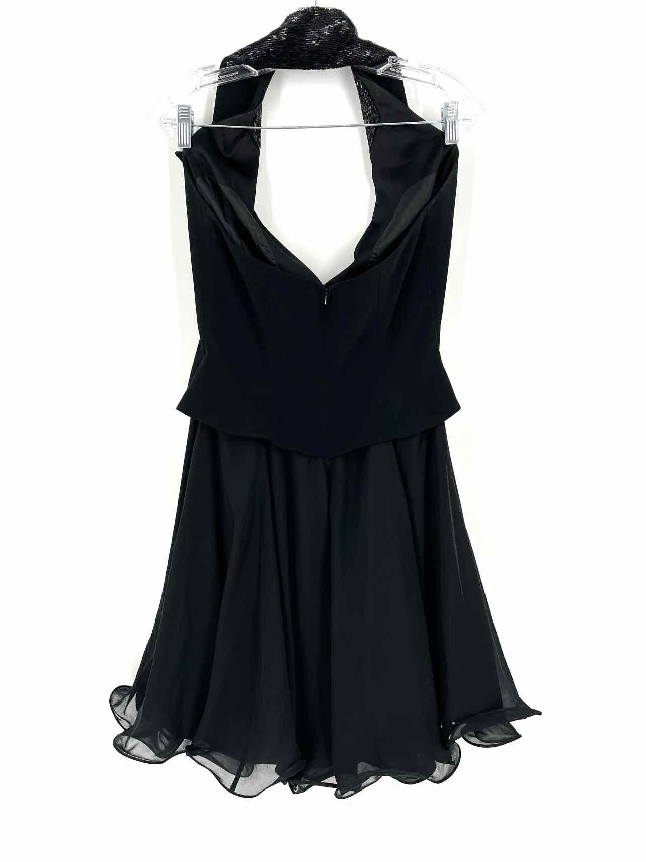 Niteline Size 4 Black Halter Beads Vintage Dress - Image 2