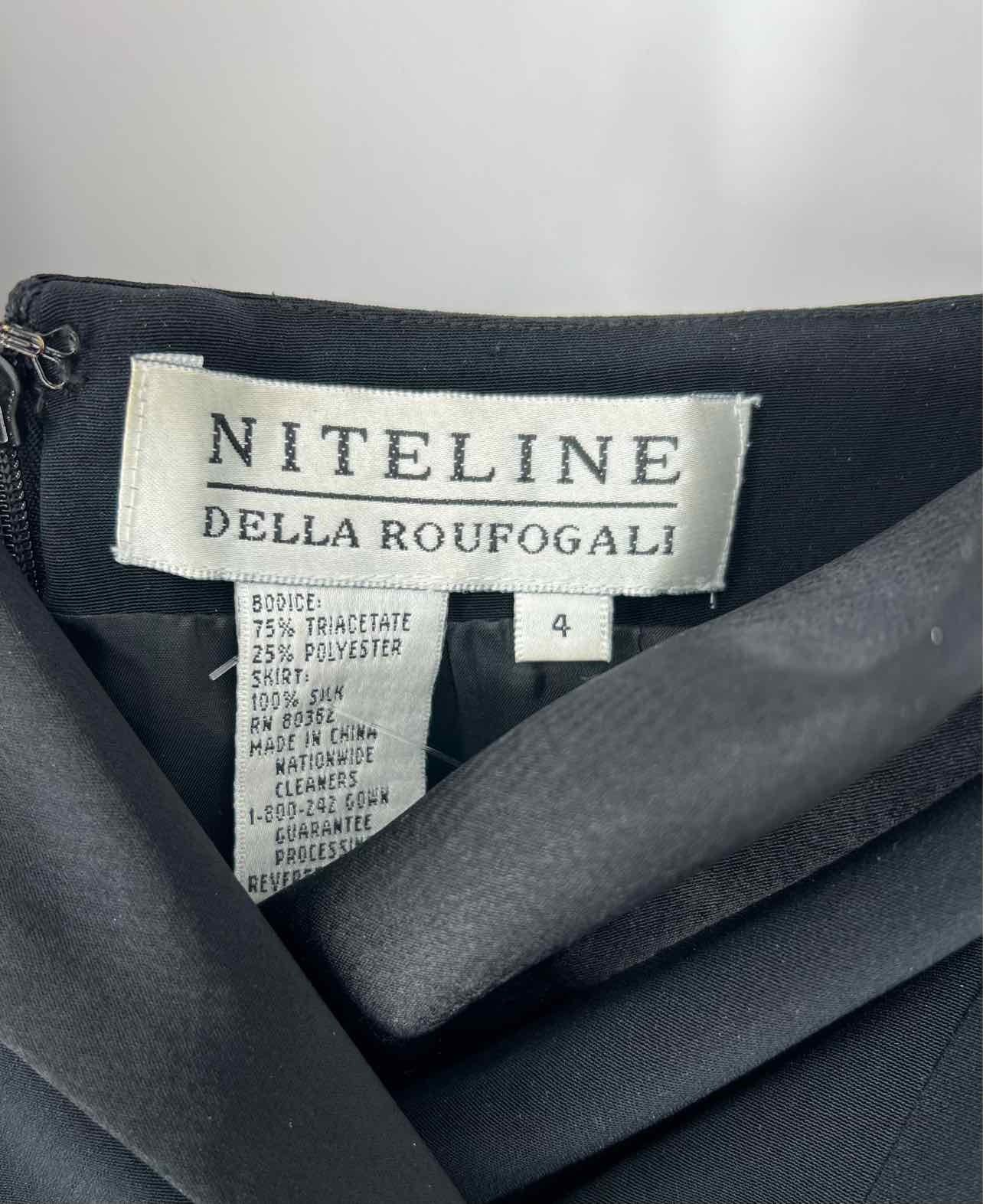 Niteline Size 4 Black Halter Beads Vintage Dress - Image 3