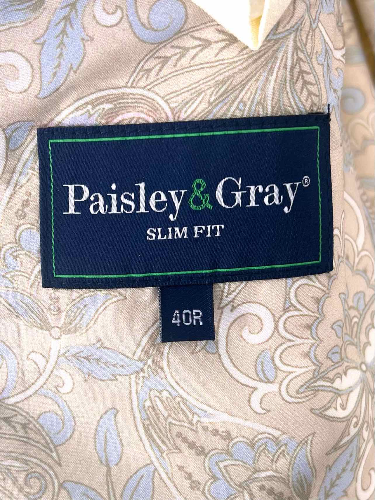 Paisley & Gray Size 40=M Cream/Black Colorblock NEW Men's Sports Coat- Men's - Image 3