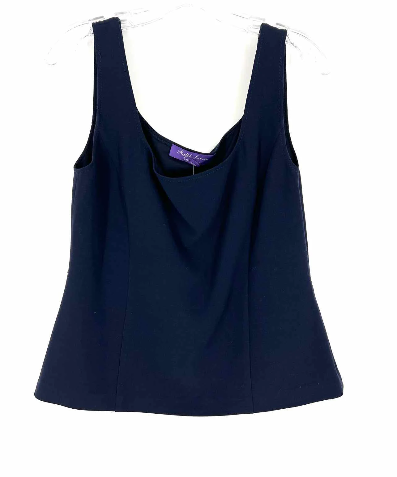 Ralph Lauren Purple Label Size 12 Navy Paneled Designer Top-Sleeveless