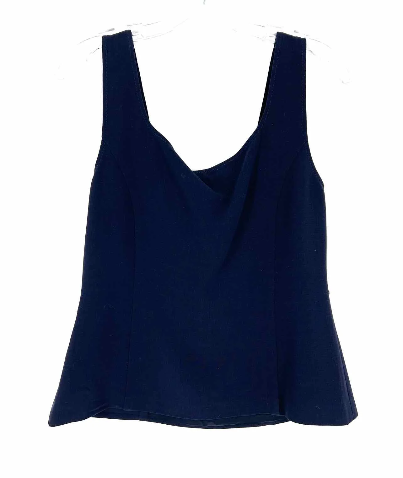 Ralph Lauren Purple Label Size 12 Navy Paneled Designer Top-Sleeveless - Image 2