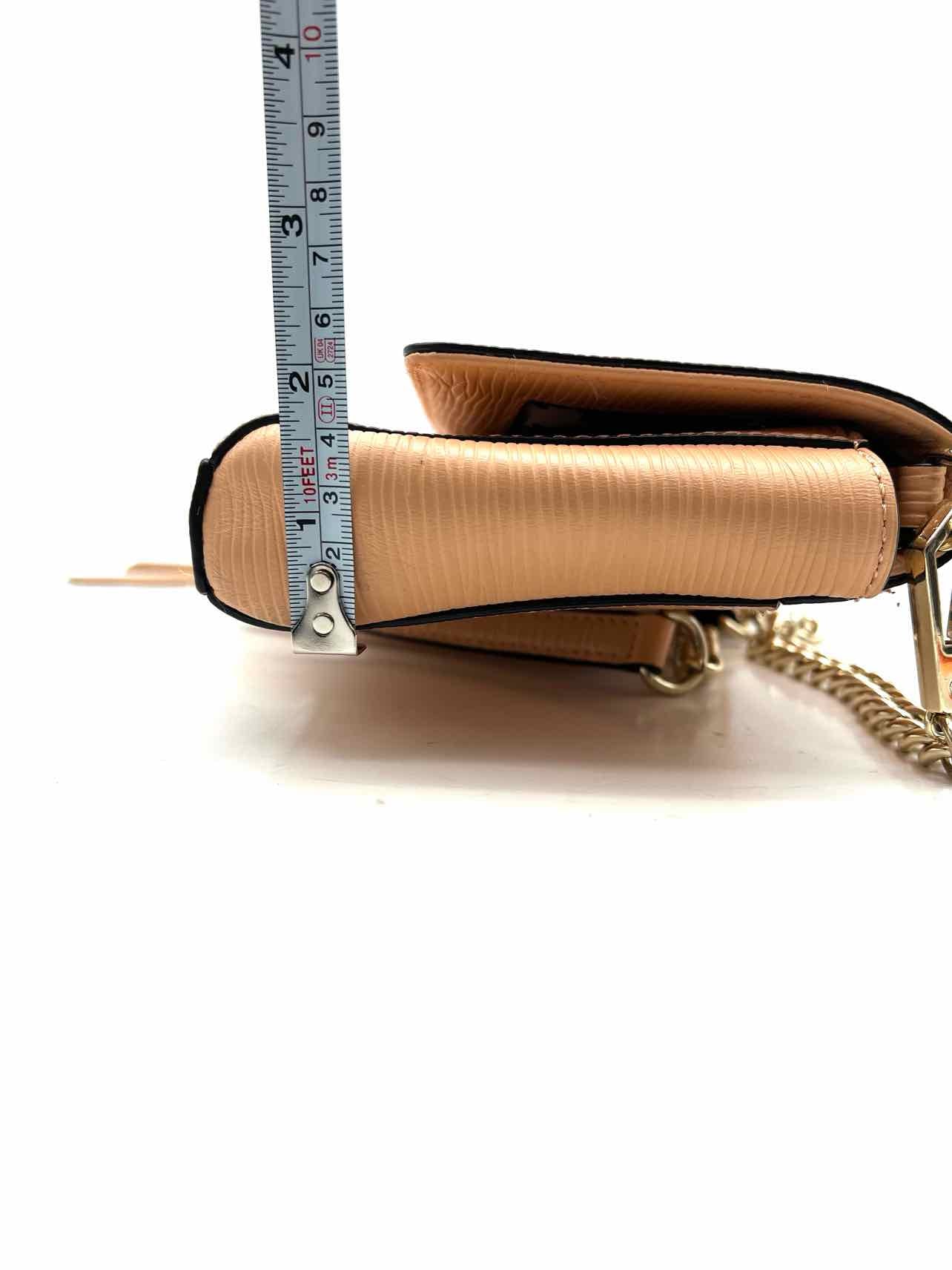 Rebecca Minkoff Peach/Gold Chain Saffiano Leather Designer Crossbody - Image 8
