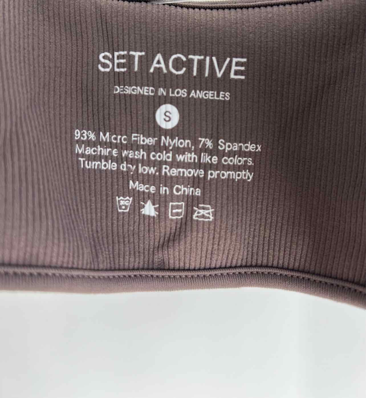 Set Active Size S Purple Ash Ribbed Stretch Activewear Activewear Set - Image 4