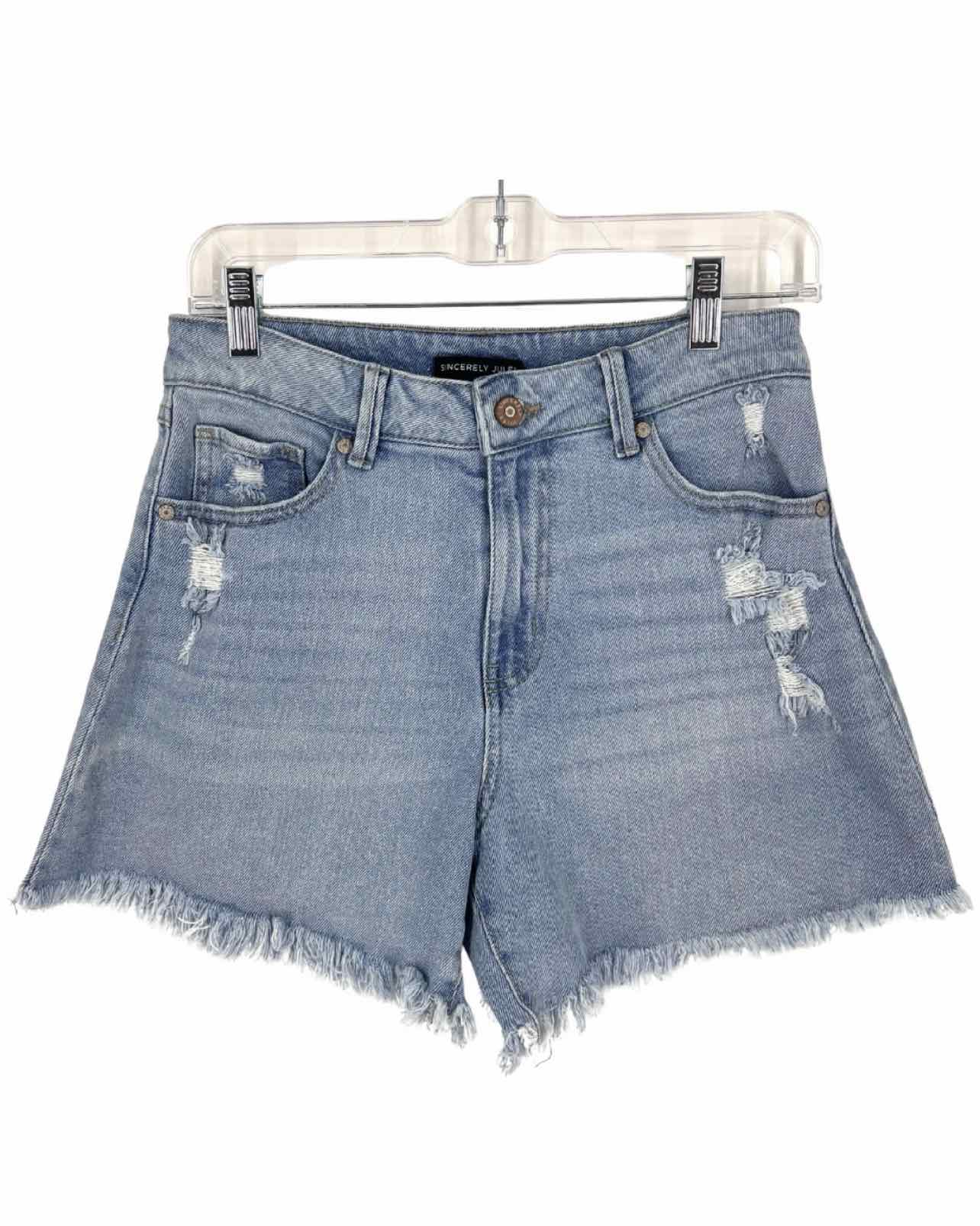Sincerely Jules Size 7 Denim Distressed Cut-Off Shorts Shorts