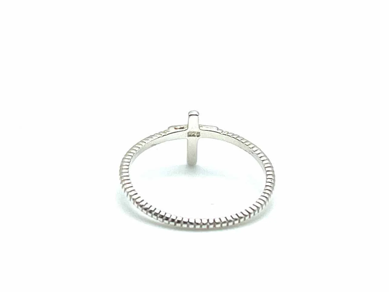 Size 8.5 Silver Cross Sterling Silver Jewelry Ring - Image 3