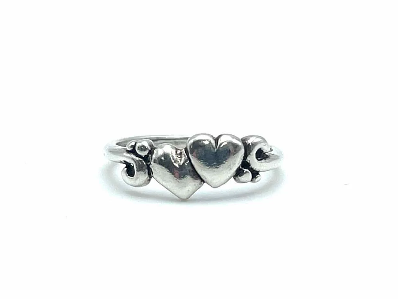 Size 8.5 Silver Heart Sterling Silver Jewelry Ring - Image 2
