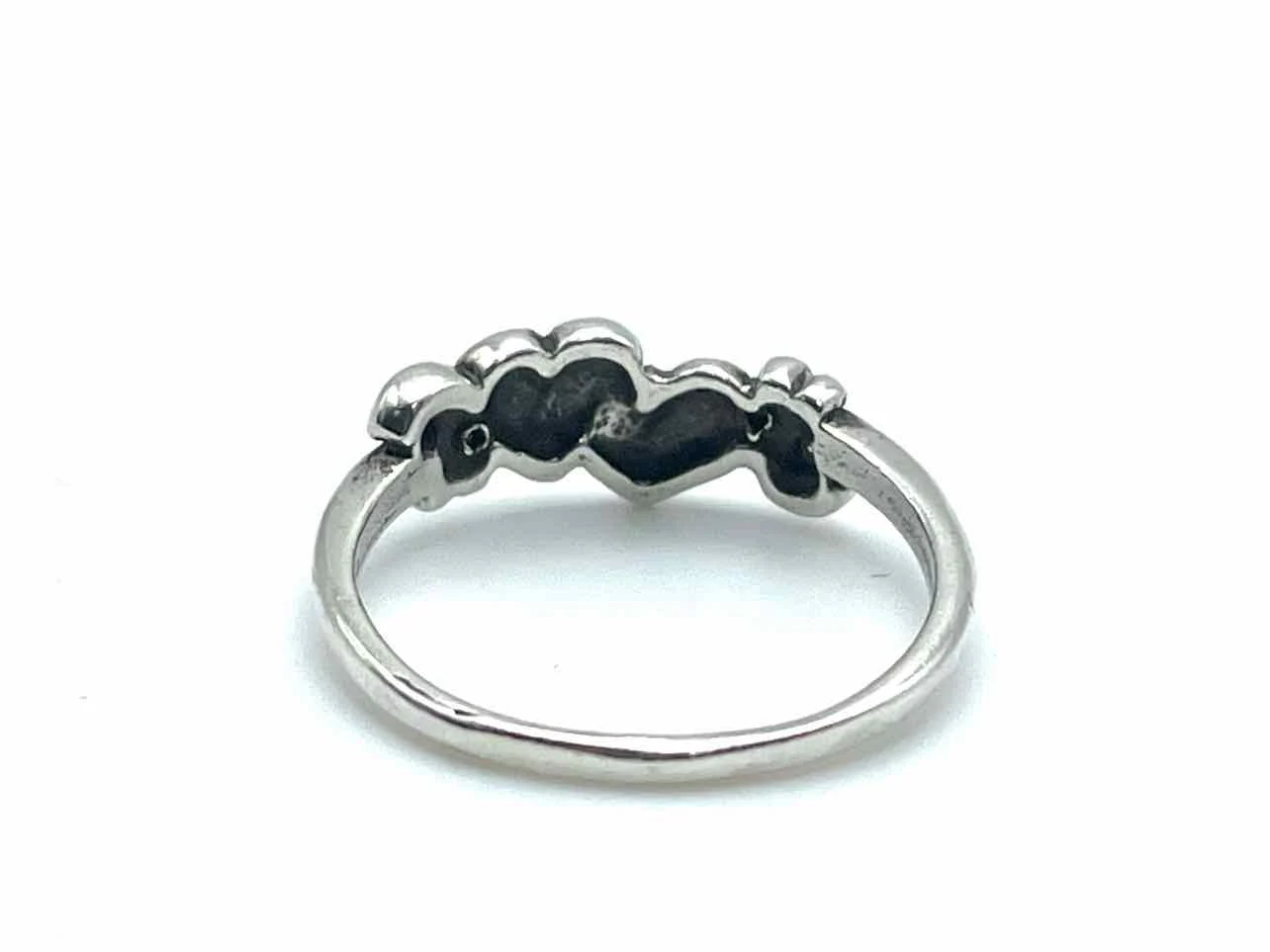 Size 8.5 Silver Heart Sterling Silver Jewelry Ring - Image 3