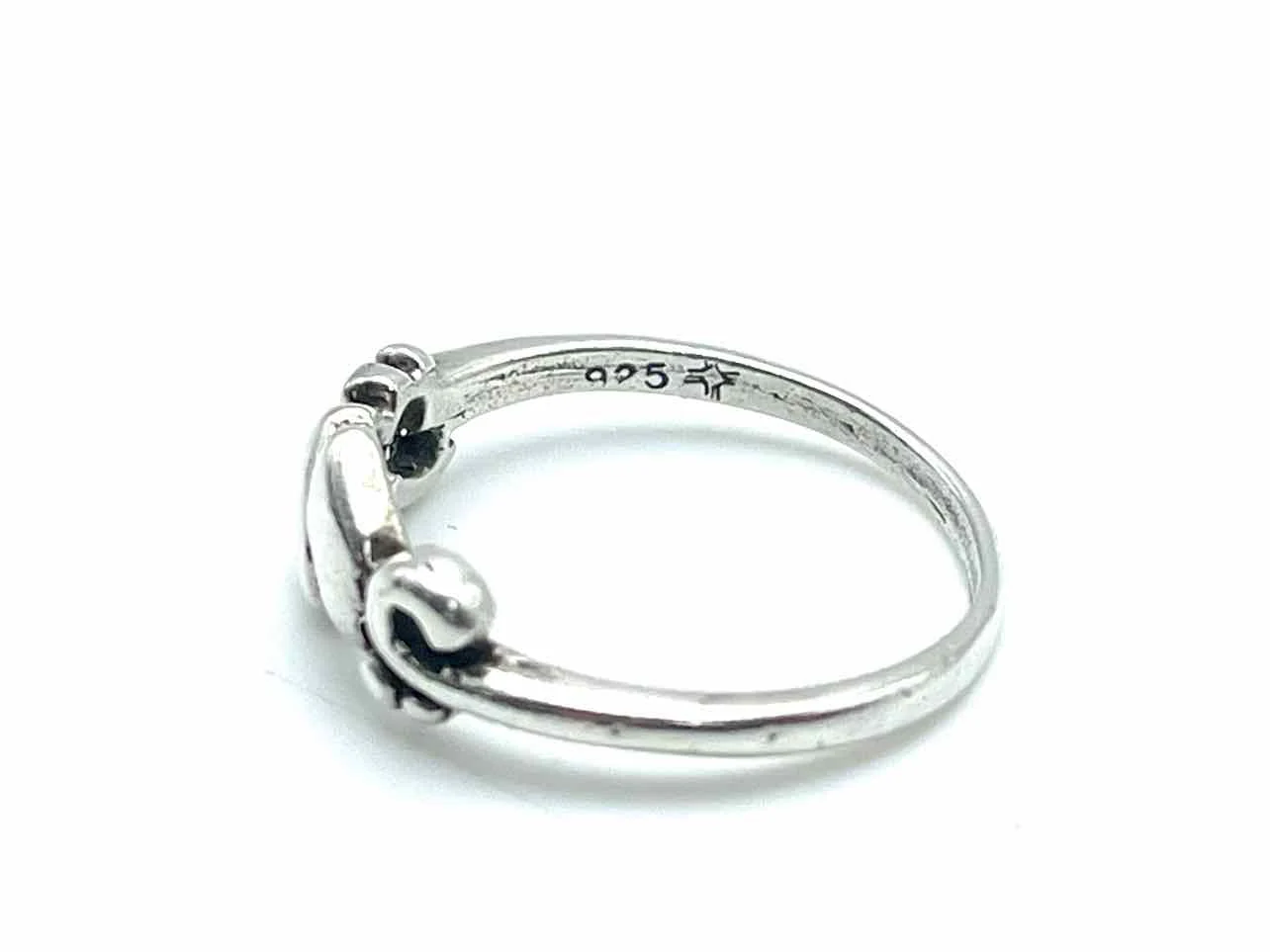 Size 8.5 Silver Heart Sterling Silver Jewelry Ring - Image 4